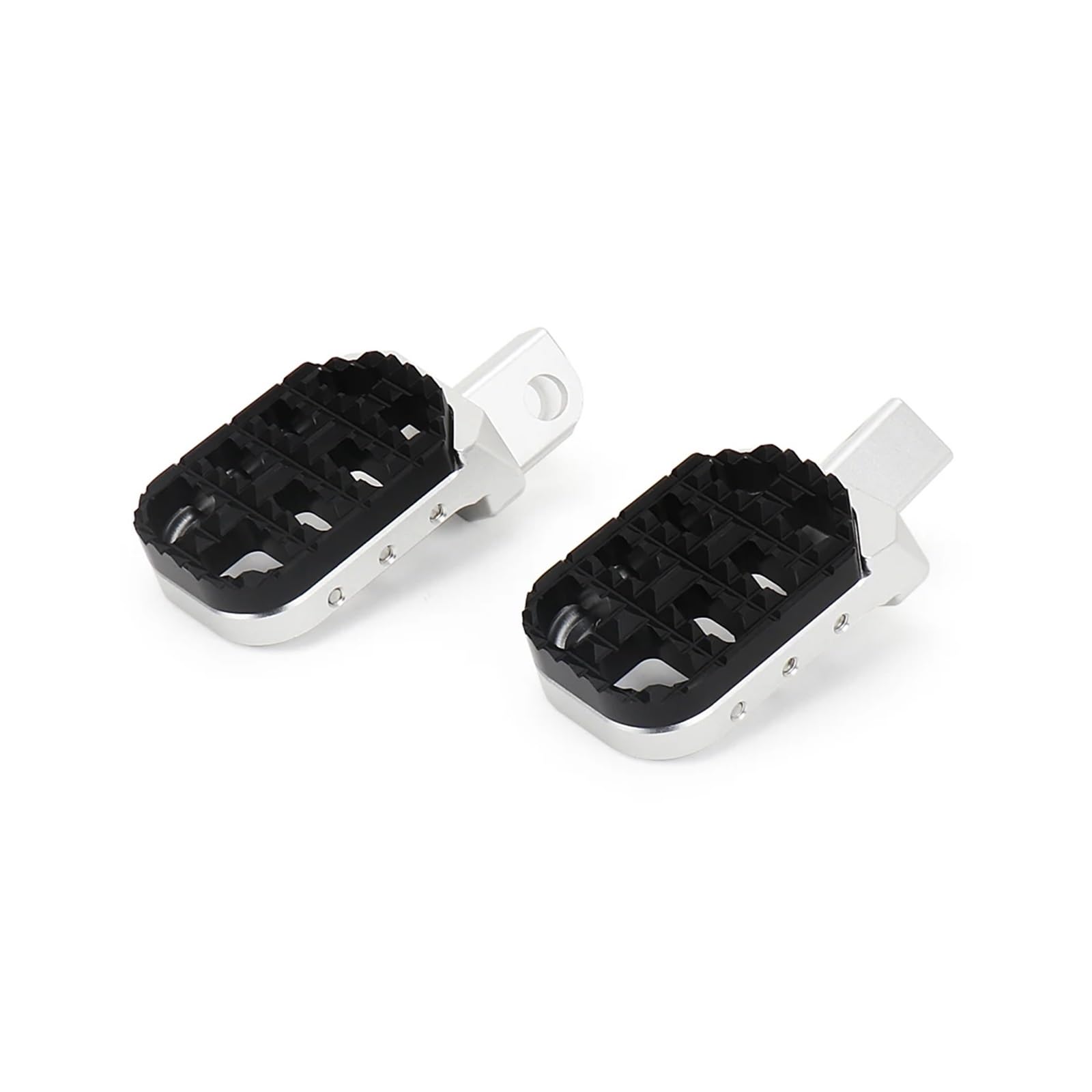 For 800 MT 800MT 800mt 800 Mt Motorrad Schwarz Silber Fußrasten Aluminium Fußstütze Erweiterbar Zähne Pedal Kit(Silver Black) von SAPIIKEF