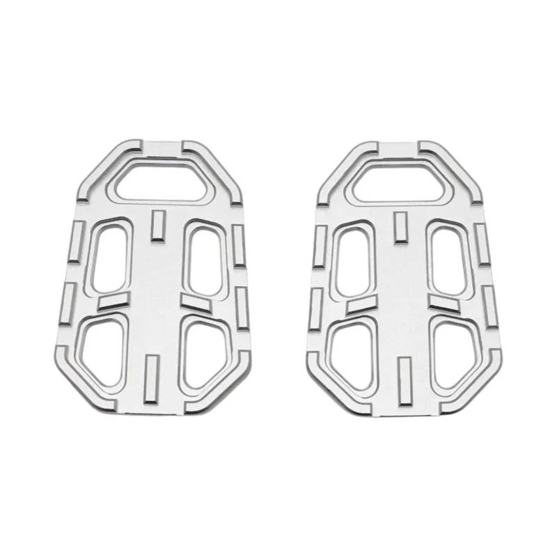For R1200GS G310GS S1000XR F850GS F750GS R Nine T Scrambler Urban GS Motorrad Billet Breite Fußrasten Pedale Rest Fußrasten(Silver) von SAPIIKEF