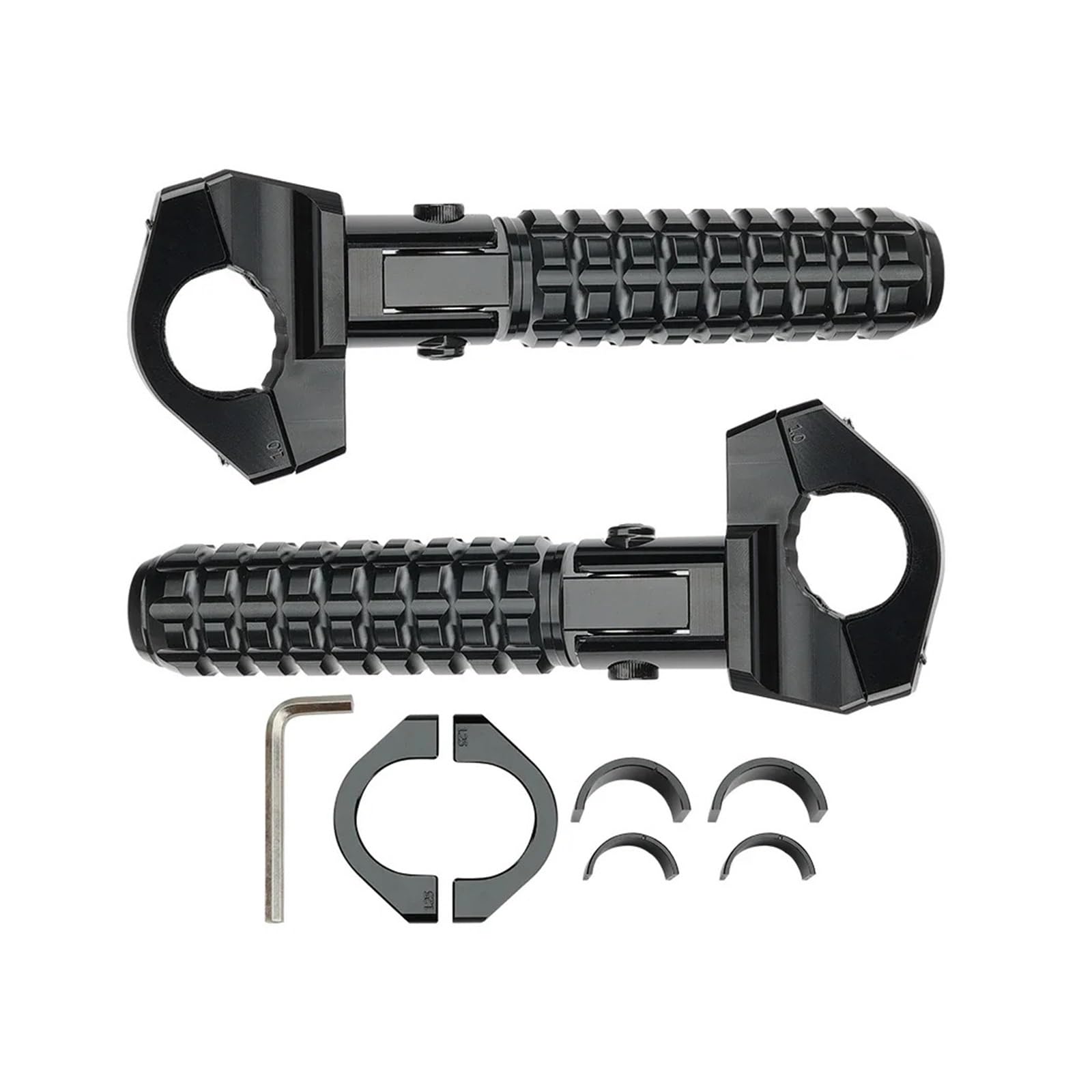 For R1200GS R1250GS R1300GS Universal Fußstütze F900 F850 F750 G310 GS R S1000 M1000RR Faltbare Fußrasten Pedale Moto Teile(Black) von SAPIIKEF