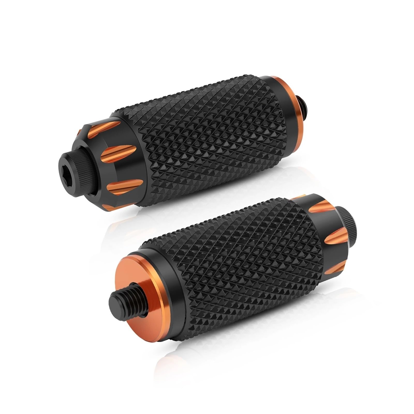 For Touring Road King Street Glide Road Glide Street Glide Softail Breakout Motorrad Schalthebel Peg(2x Black Orange) von SAPIIKEF