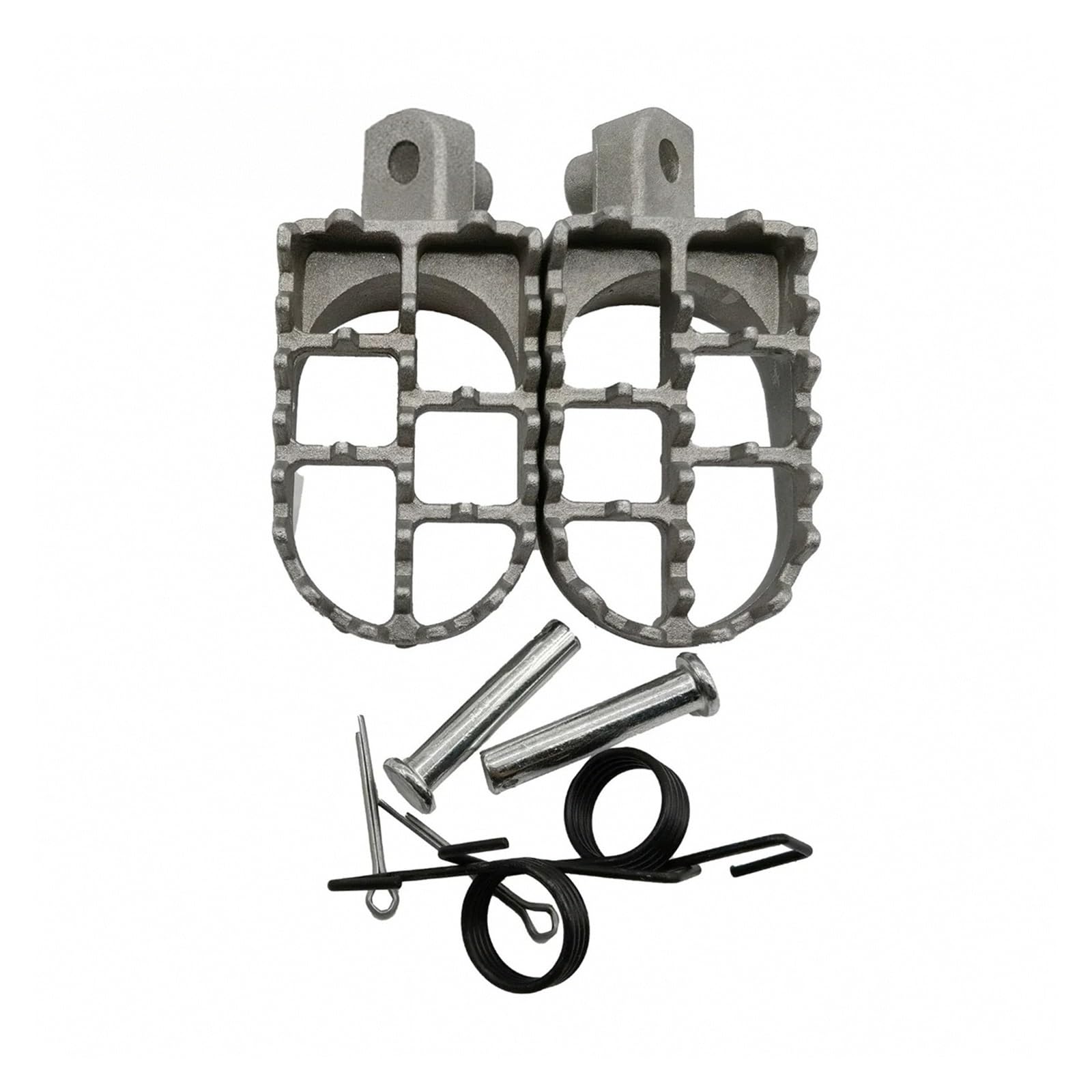 Fußrasten Pedale for TW200 PW50 PW80 Pit Dirt Bike Fußstützen Fußrasten Set for 50/70/80/100 XR50 XR70(Silver) von SAPIIKEF