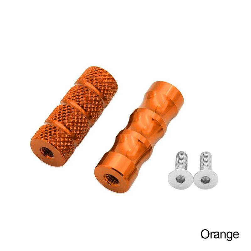 M6 Universal Motorrad Fußstütze Fußrastenanlage Fußstütze Fuß Gangschaltung Peg Pedal(Orange) von SAPIIKEF