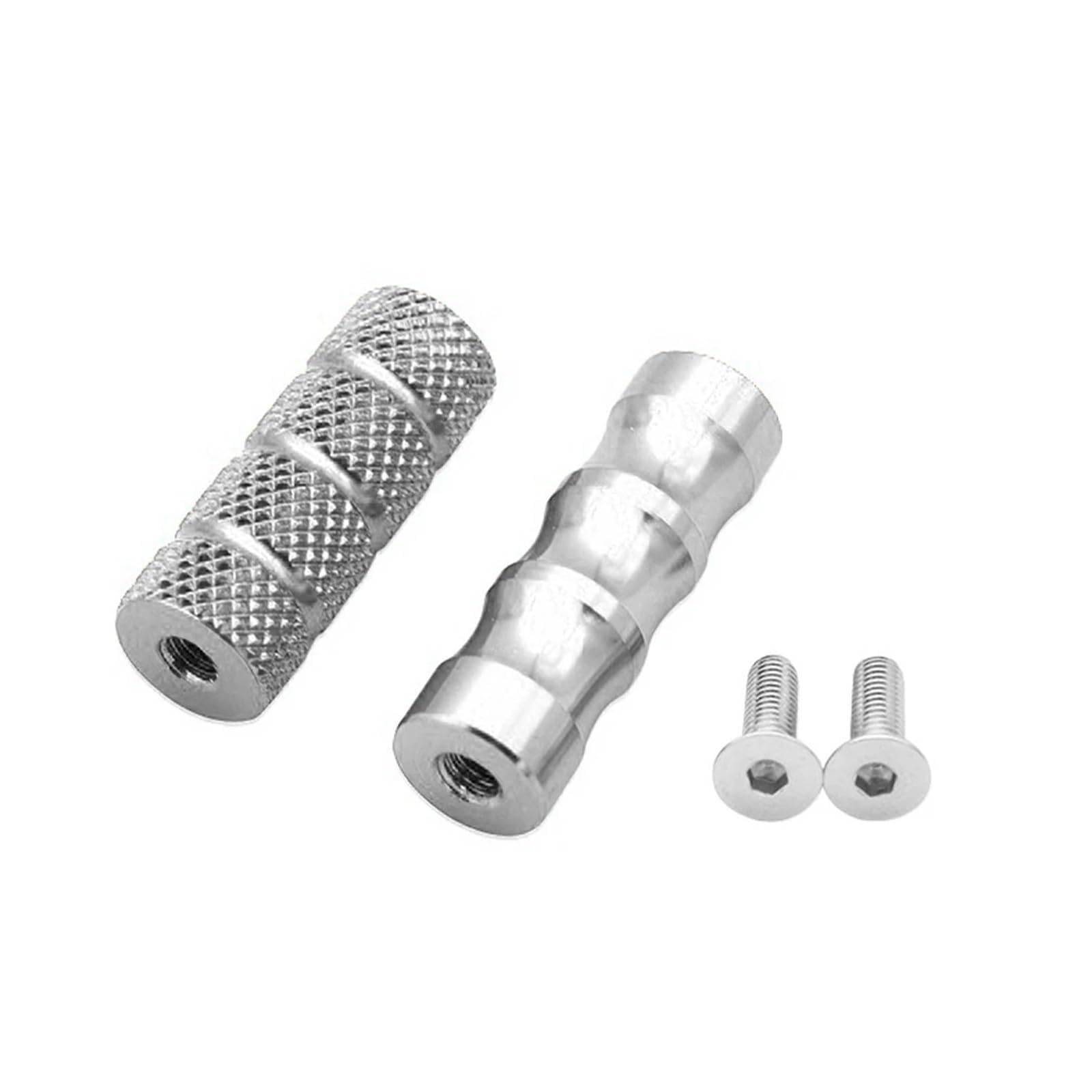 M6 Universal Motorrad Fußstütze Fußrastenanlage Fußstütze Fuß Gangschaltung Peg Pedal(Silver) von SAPIIKEF