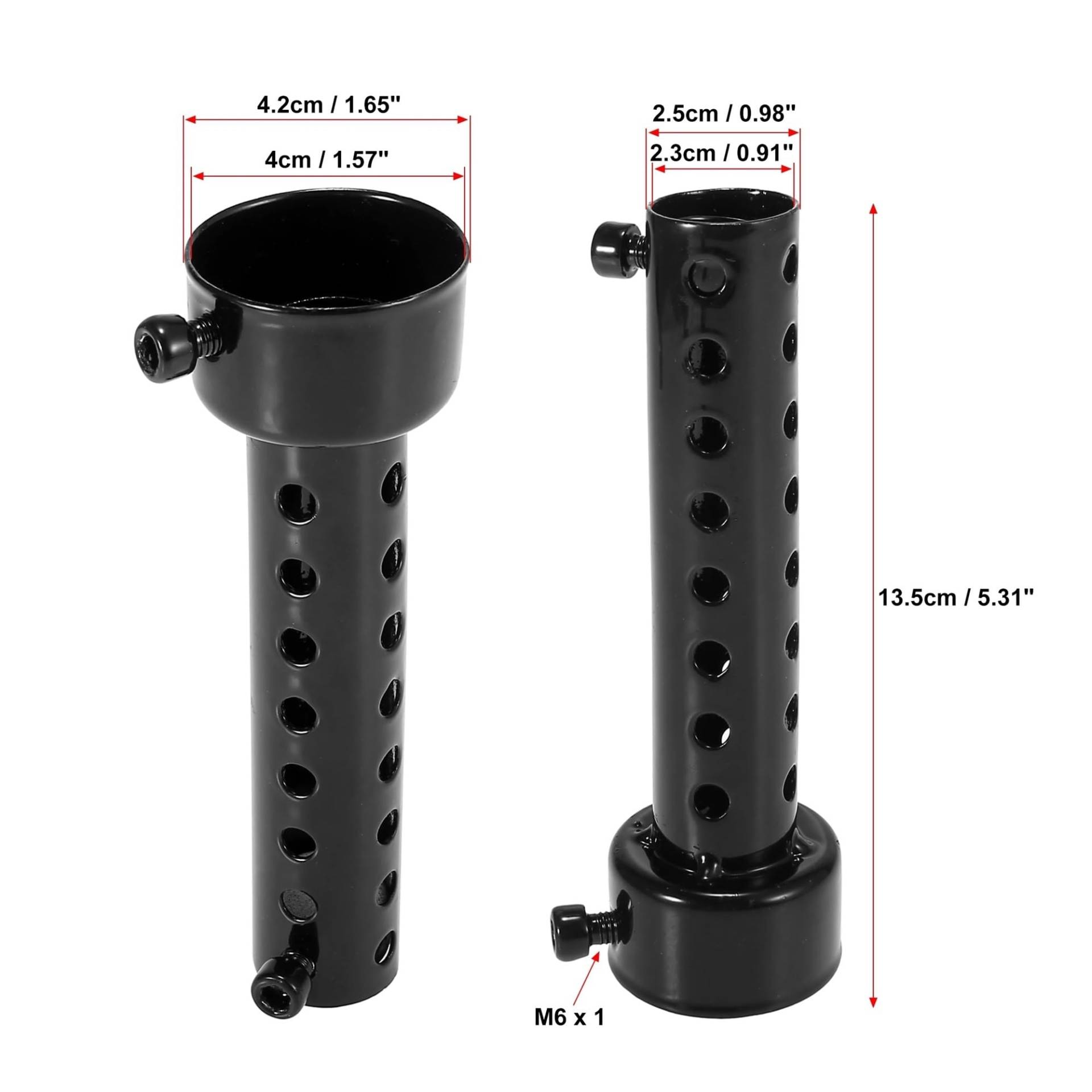 Motoforti 35mm 42mm 45mm 48mm 60mm OD Motorrad Auspuff Schalldämpfer Rohr Schalldämpfer Schalldämpfer Universal Edelstahl(Dark Grey) von SAPIIKEF