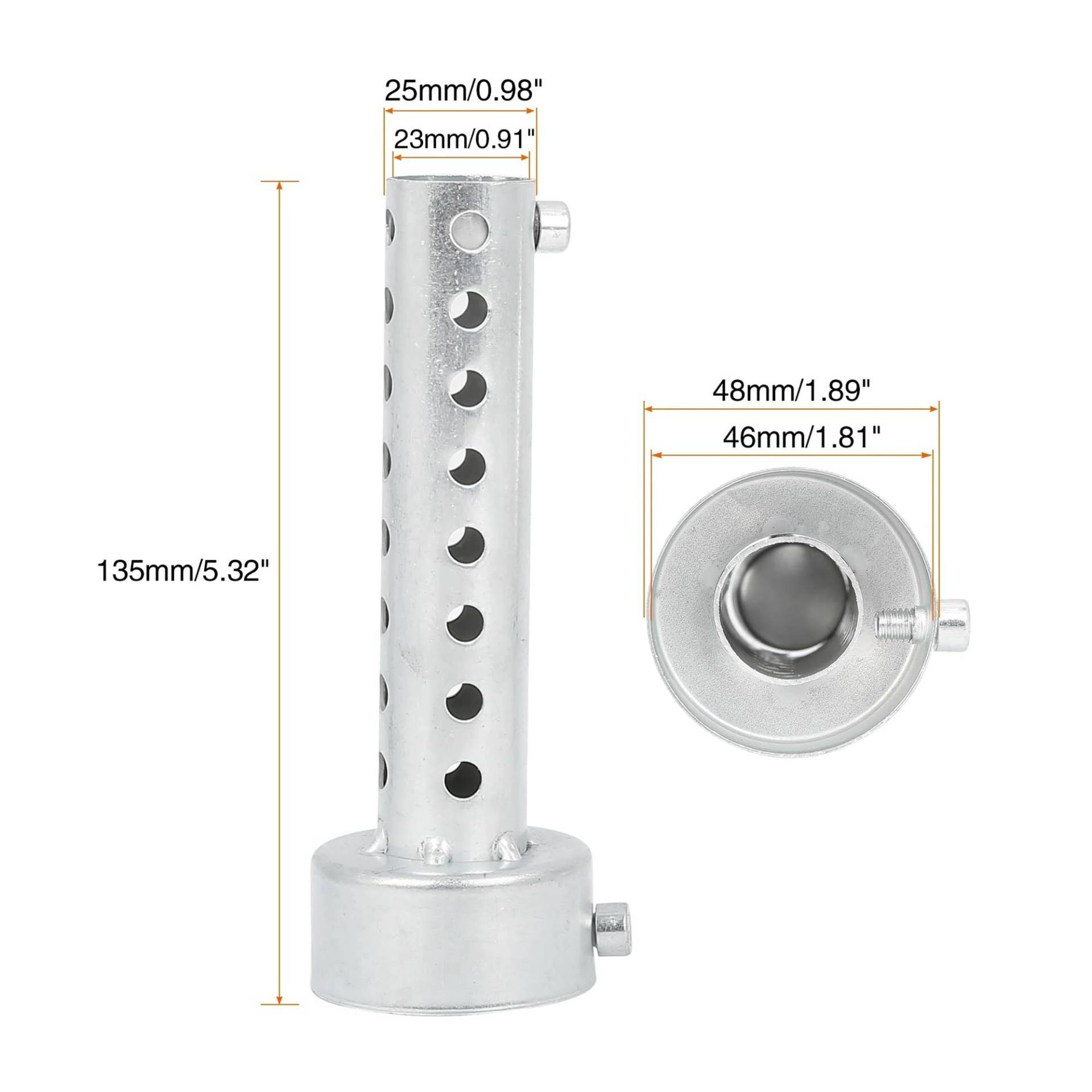 Motoforti 35mm 42mm 45mm 48mm 60mm OD Motorrad Auspuff Schalldämpfer Rohr Schalldämpfer Schalldämpfer Universal Edelstahl(Grey) von SAPIIKEF
