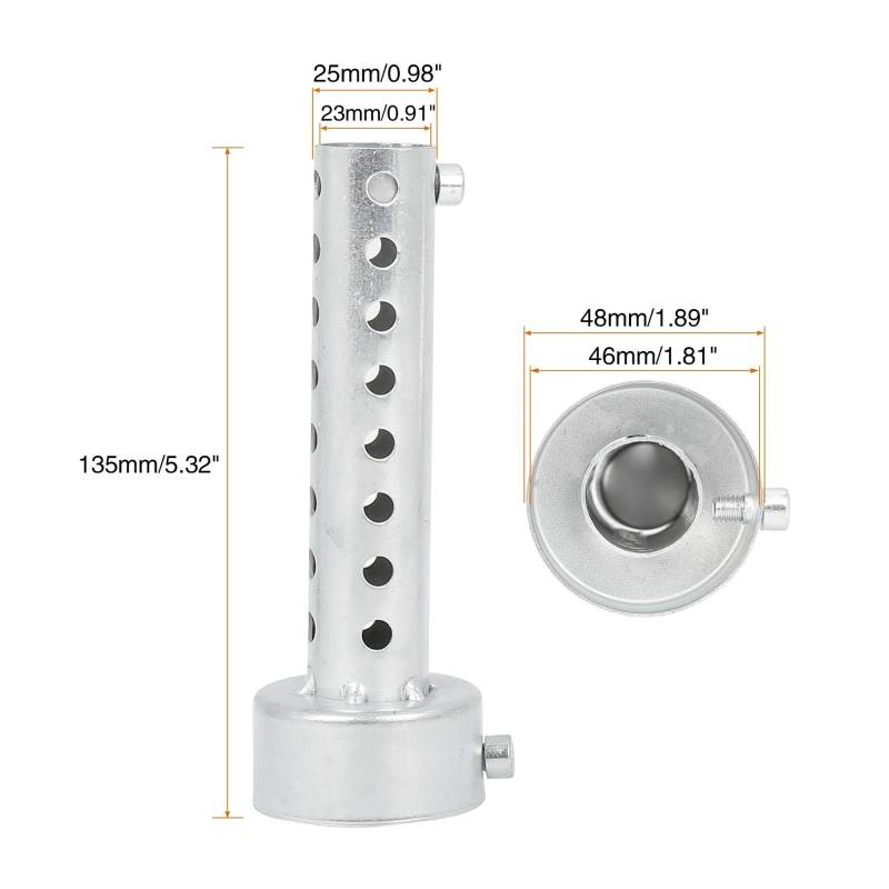 Motoforti 35mm 42mm 45mm 48mm 60mm OD Motorrad Auspuff Schalldämpfer Rohr Schalldämpfer Schalldämpfer Universal Edelstahl(Grey) von SAPIIKEF