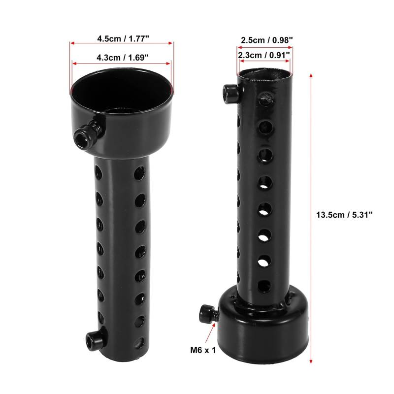 Motoforti 35mm 42mm 45mm 48mm 60mm OD Motorrad Auspuff Schalldämpfer Rohr Schalldämpfer Schalldämpfer Universal Edelstahl(Lavender) von SAPIIKEF