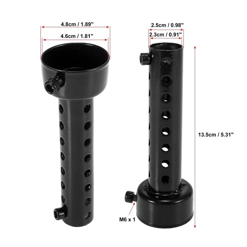 Motoforti 35mm 42mm 45mm 48mm 60mm OD Motorrad Auspuff Schalldämpfer Rohr Schalldämpfer Schalldämpfer Universal Edelstahl(MULTI) von SAPIIKEF