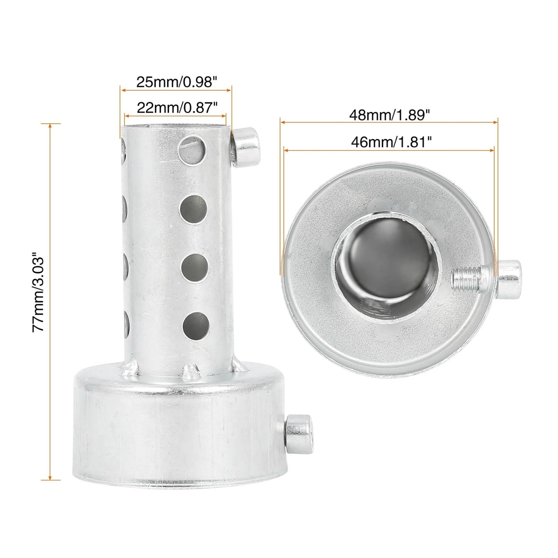 Motoforti 35mm 42mm 45mm 48mm 60mm OD Motorrad Auspuff Schalldämpfer Rohr Schalldämpfer Schalldämpfer Universal Edelstahl(Titanium) von SAPIIKEF