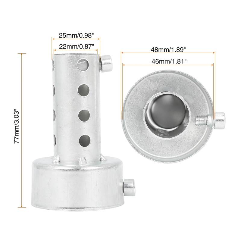 Motoforti 35mm 42mm 45mm 48mm 60mm OD Motorrad Auspuff Schalldämpfer Rohr Schalldämpfer Schalldämpfer Universal Edelstahl(Titanium) von SAPIIKEF