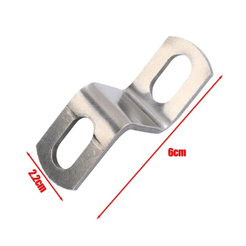 Motorrad-Auspuffrohrhalterung Z/L-förmig Motorrad-Modifikation Auspuffrohrschellen Edelstahl Feste Halterung Zubehör(1pcs Z-frame) von SAPIIKEF