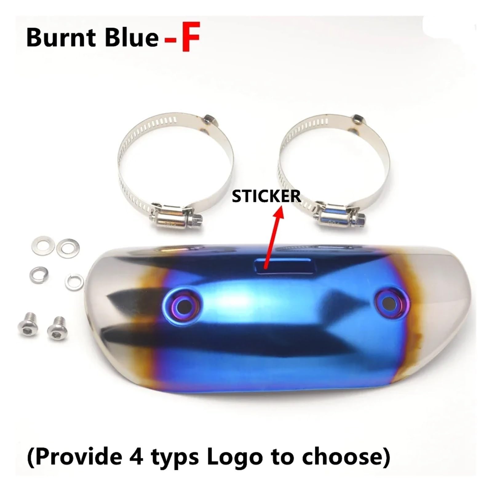 Motorrad-Auspuffschalldämpfer Mittelanschluss Verbindungsrohr Kohlefaserschutz Hitzeschild Abdeckung Schutz for Z900 z750 z250 cbr1000(F- SC Sticker) von SAPIIKEF