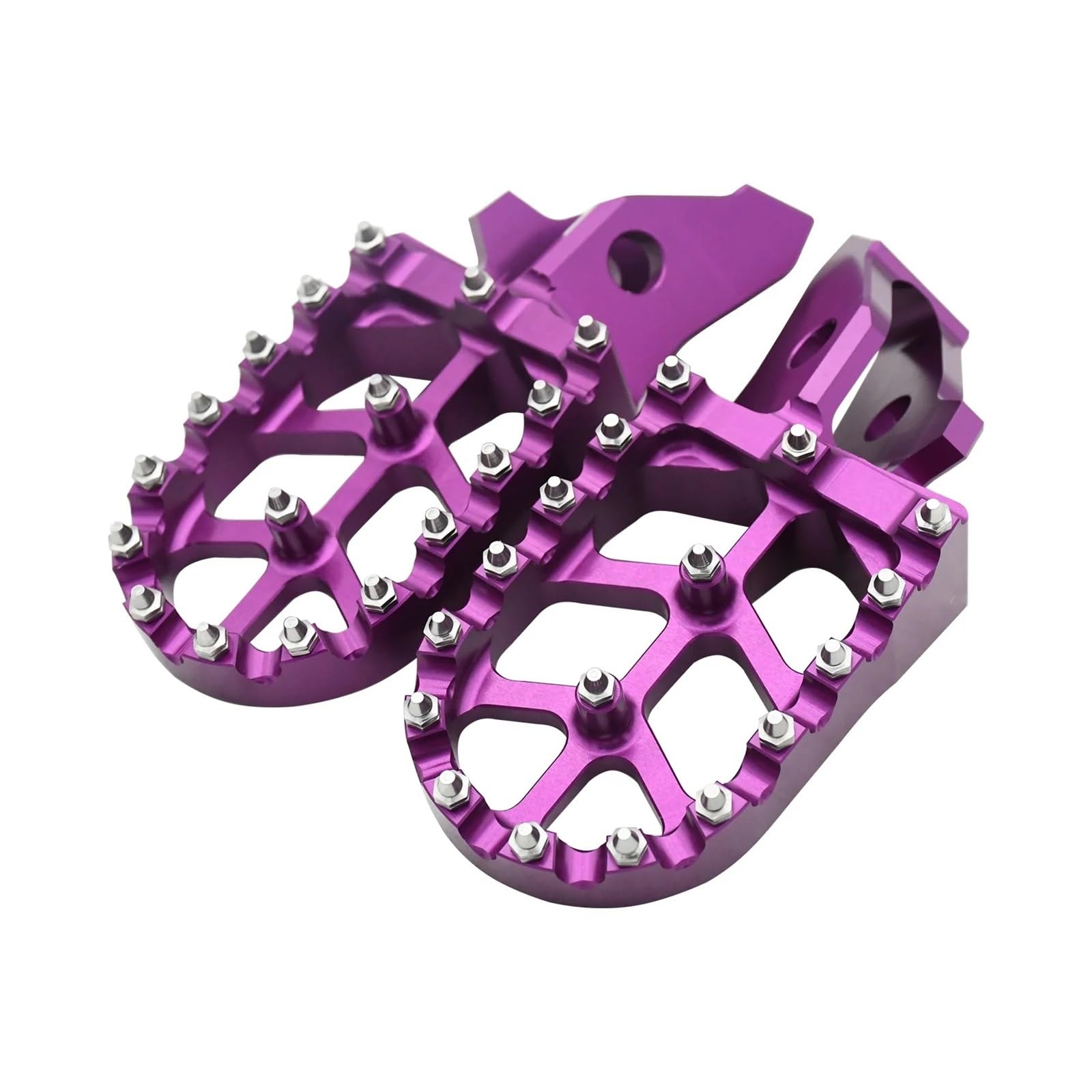 Motorrad CNC Aluminium Fußrasten Halterung Pedale Fußrasten for Elektrische Motocross Bike(Ultra Bee Purple) von SAPIIKEF