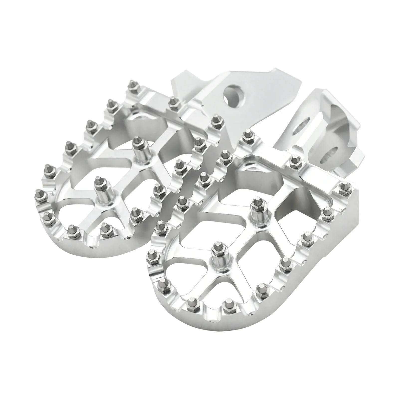 Motorrad CNC Aluminium Fußrasten Halterung Pedale Fußrasten for Elektrische Motocross Bike(Ultra Bee Silver) von SAPIIKEF
