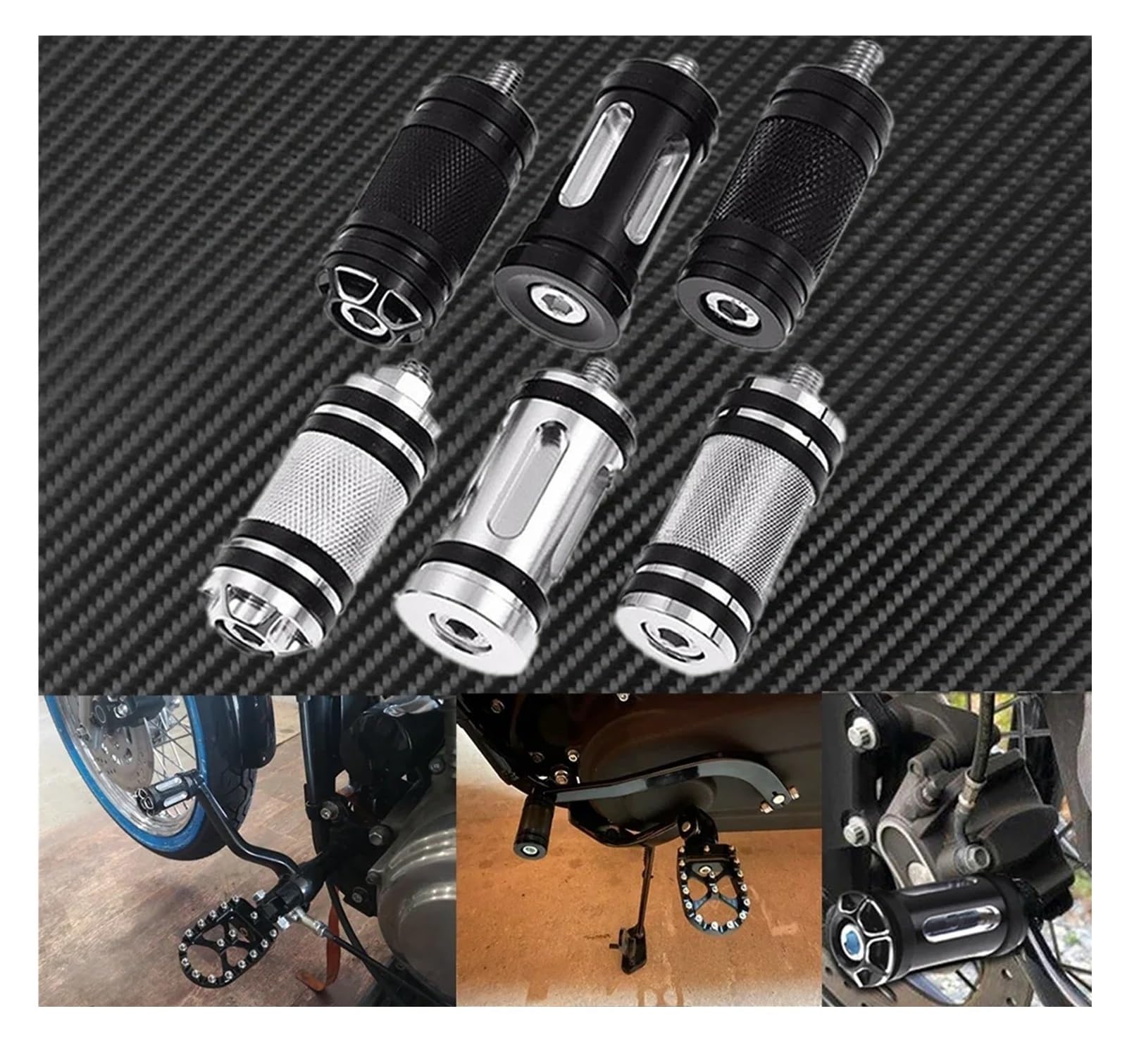 Motorrad CNC Schalthebel Peg Getriebe Fußrasten Rest Pedal(Shifter Peg C) von SAPIIKEF