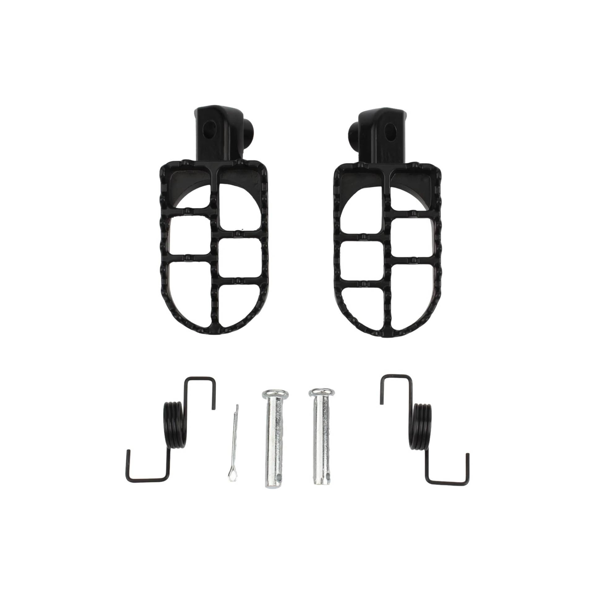 Motorrad Fußrasten Fußrasten Pedale for 50 65 70 YZF50 Aluminium Fußstütze Dirt Bike Enduro Motocross(Black) von SAPIIKEF