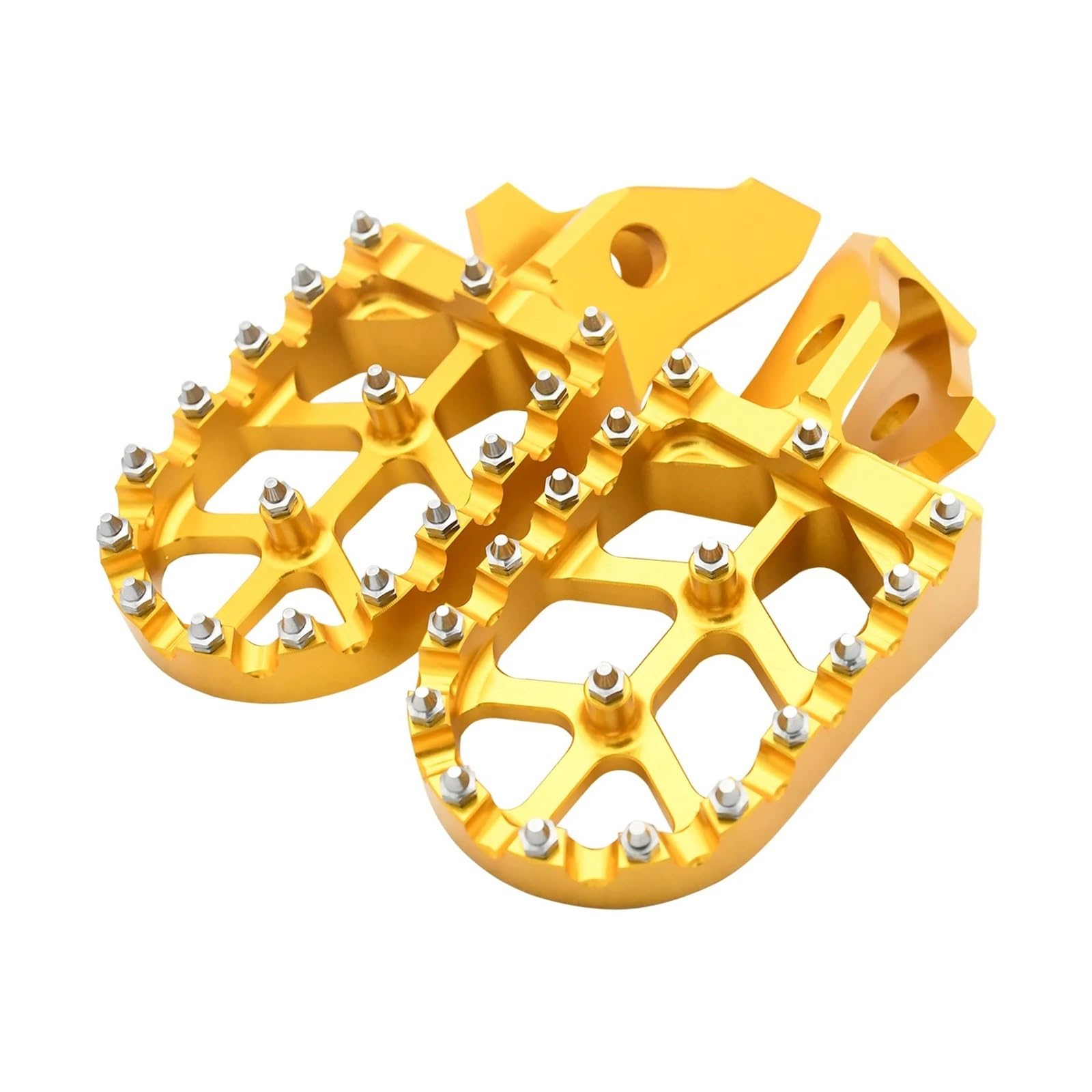 SAPIIKEF Motorcycle CNC Aluminum Footpegs Bracket Pedals Foot Pegs for Electric Motocross Bike(Ultra Bee Gold) von SAPIIKEF
