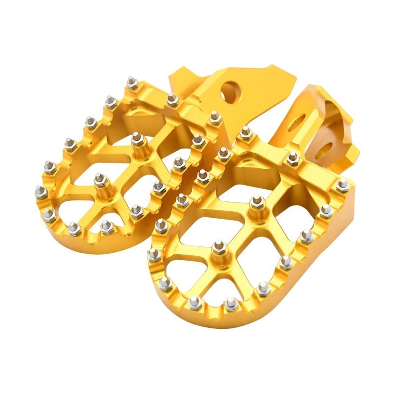 SAPIIKEF Motorcycle CNC Aluminum Footpegs Bracket Pedals Foot Pegs for Electric Motocross Bike(Ultra Bee Gold) von SAPIIKEF