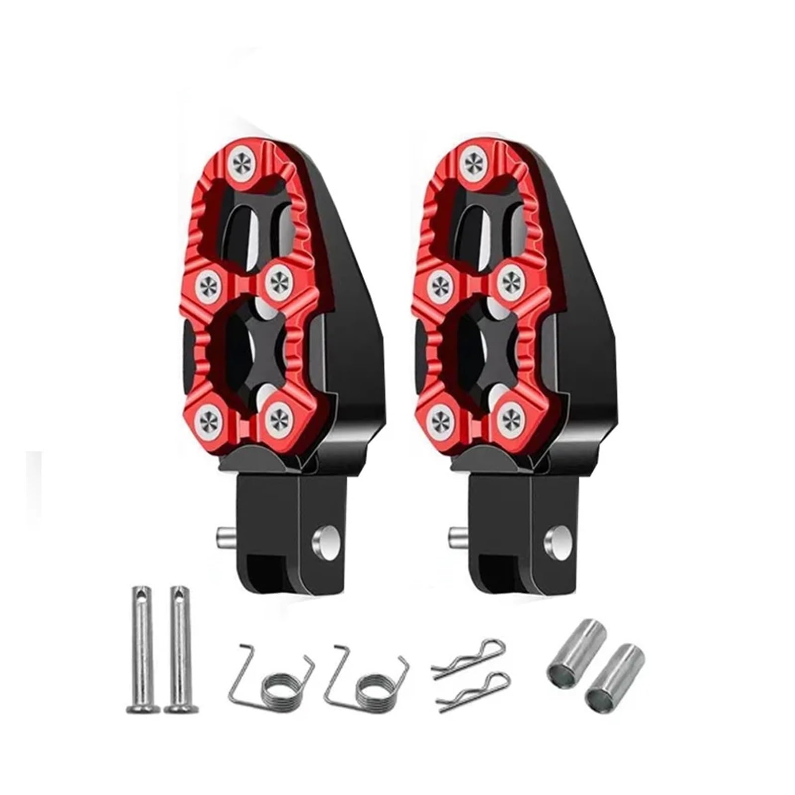 SAPIIKEF Motorcycle Modification Accessories: Aluminum Alloy Foot Pedal, Rear Foot Pedal, Anti Slip Foot Pedal(Red) von SAPIIKEF