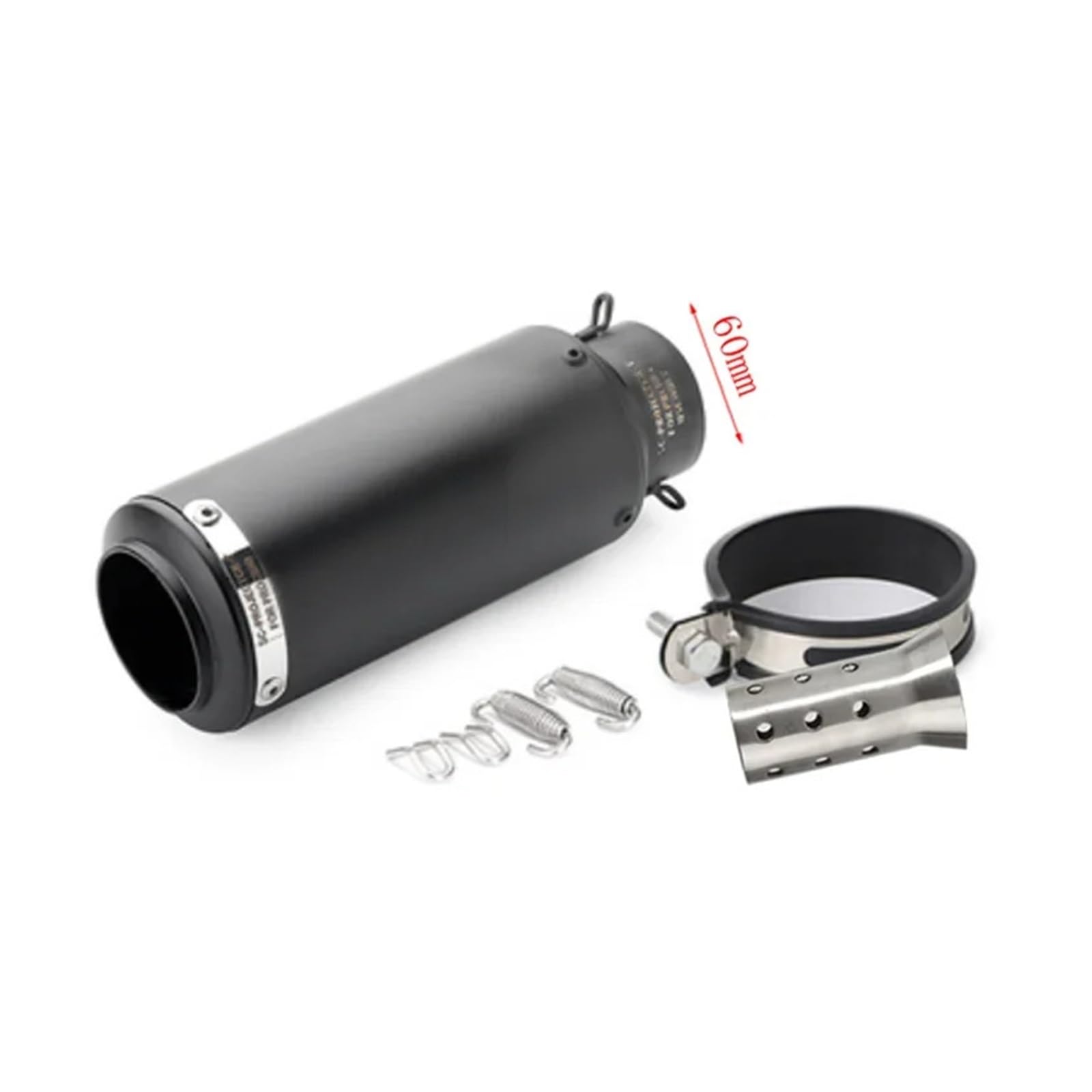 Universal 51mm/60mm Motorradauspuff mit DB-Killer Motorrad-Auspuffrohr Schalldämpfer Kohlefaser GP-Projekt Auspuffrohr(A4 with laser 61mm) von SAPIIKEF