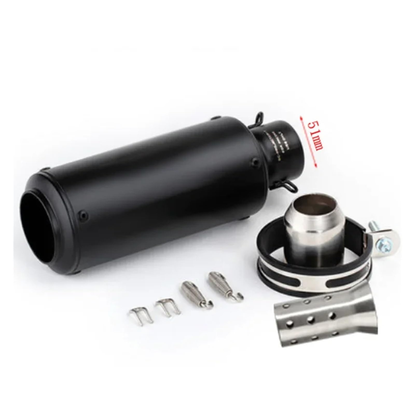 Universal 51mm/60mm Motorradauspuff mit DB-Killer Motorrad-Auspuffrohr Schalldämpfer Kohlefaser GP-Projekt Auspuffrohr(B3 with laser 51mm) von SAPIIKEF