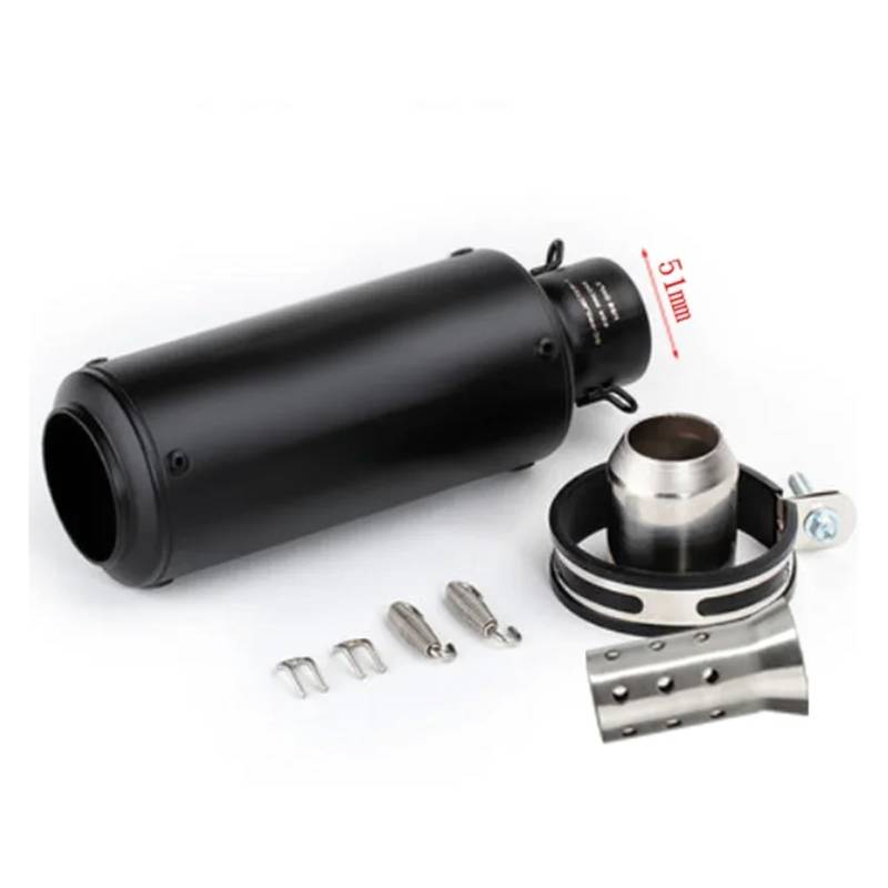 Universal 51mm/60mm Motorradauspuff mit DB-Killer Motorrad-Auspuffrohr Schalldämpfer Kohlefaser GP-Projekt Auspuffrohr(B3 with laser 51mm) von SAPIIKEF