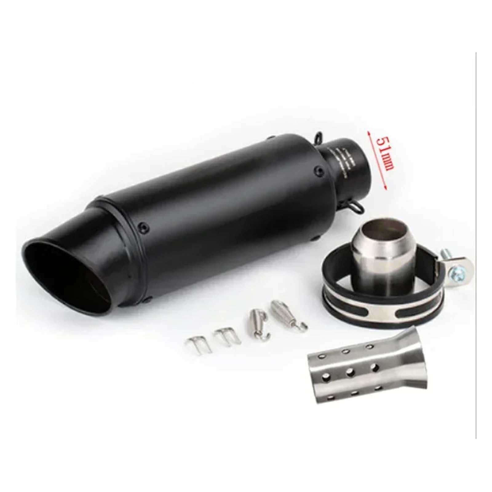 Universal 51mm/60mm Motorradauspuff mit DB-Killer Motorrad-Auspuffrohr Schalldämpfer Kohlefaser GP-Projekt Auspuffrohr(D3 with laser 51mm) von SAPIIKEF