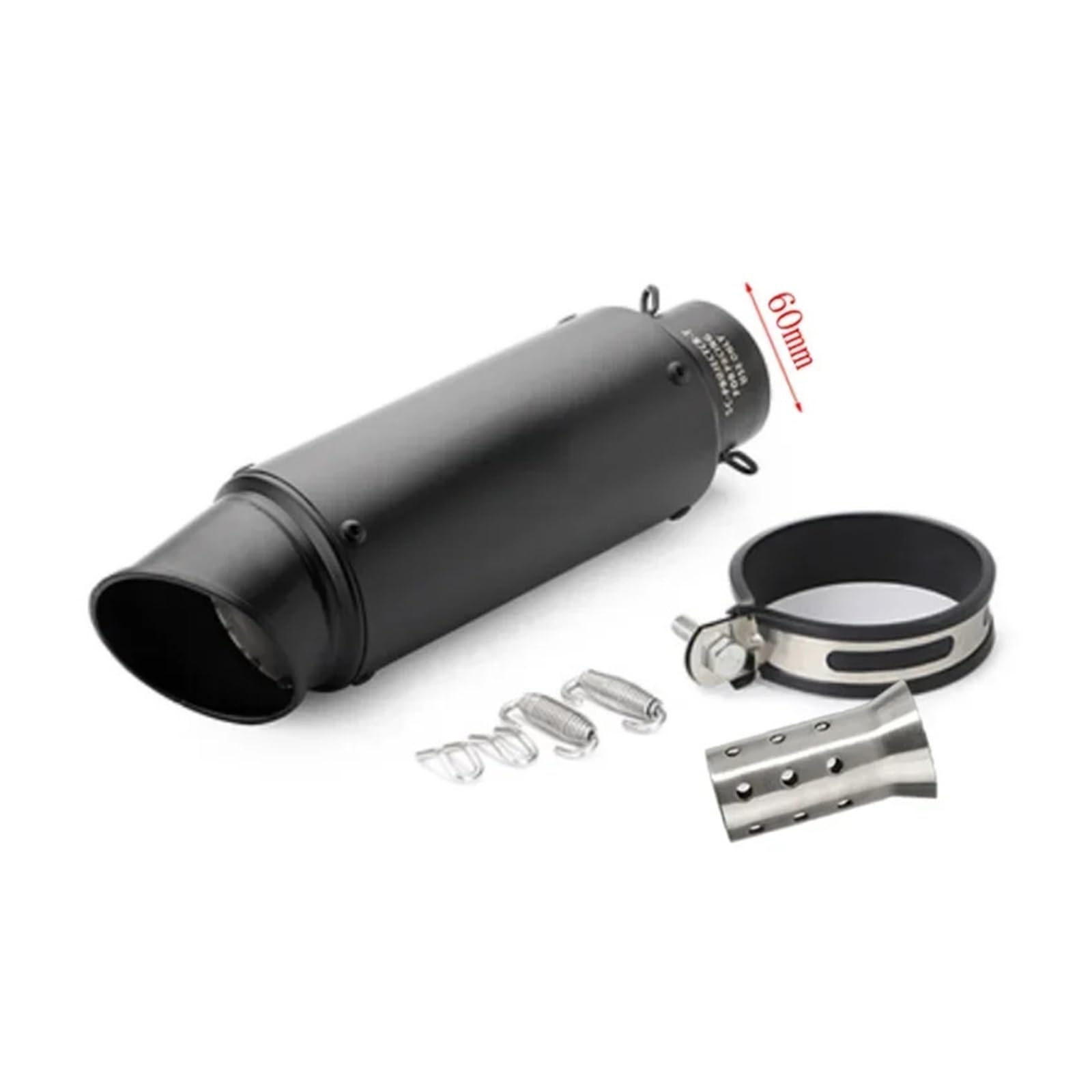 Universal 51mm/60mm Motorradauspuff mit DB-Killer Motorrad-Auspuffrohr Schalldämpfer Kohlefaser GP-Projekt Auspuffrohr(D4 with laser 61mm) von SAPIIKEF