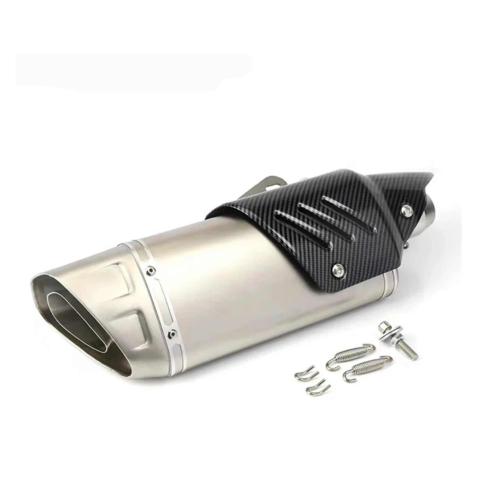 Universal 51mm Motorrad Auspuff Flucht Schalldämpfer AKR for RC 125 250 390 for Z 400 250 Z900 ZX6R R6(Type A with Laser) von SAPIIKEF