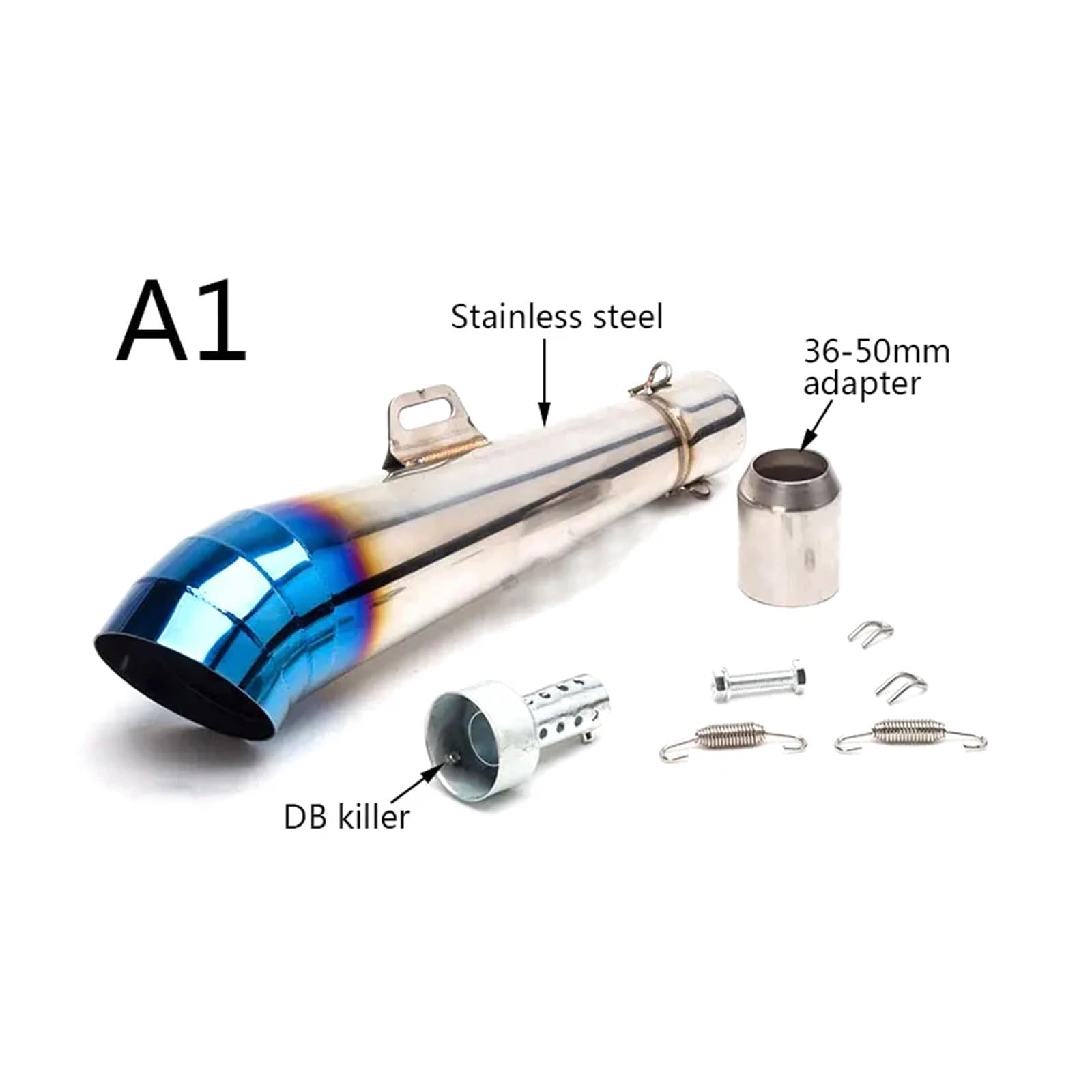 Universal 51mm Motorrad GP Auspuff Schalldämpfer DB Killer for FZ1 R6 R15 ZX6R ZX10 Z900 1000 CBR1000 GSXR1000 mit DB Killer(Type A) von SAPIIKEF
