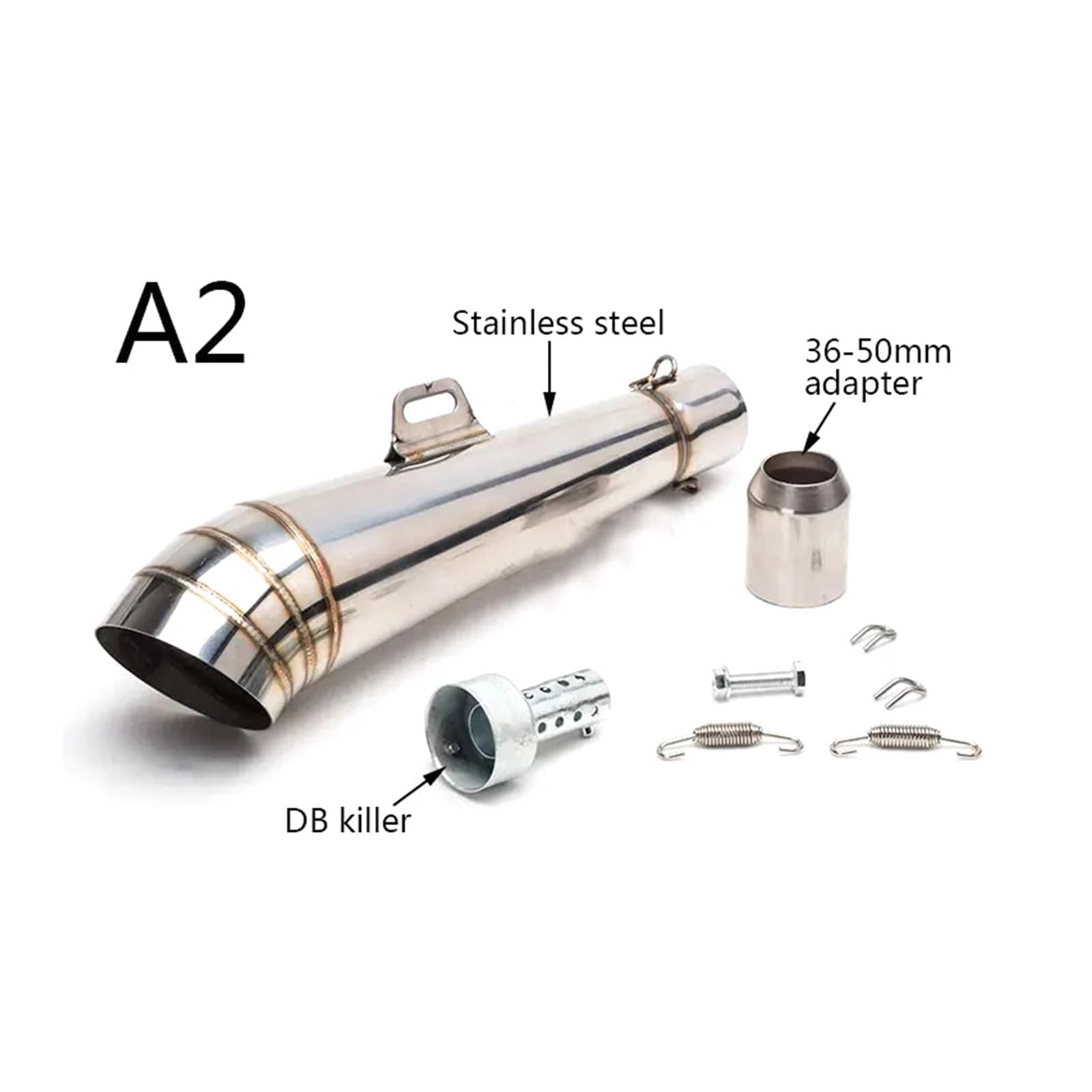 Universal 51mm Motorrad GP Auspuff Schalldämpfer DB Killer for FZ1 R6 R15 ZX6R ZX10 Z900 1000 CBR1000 GSXR1000 mit DB Killer(Type B) von SAPIIKEF