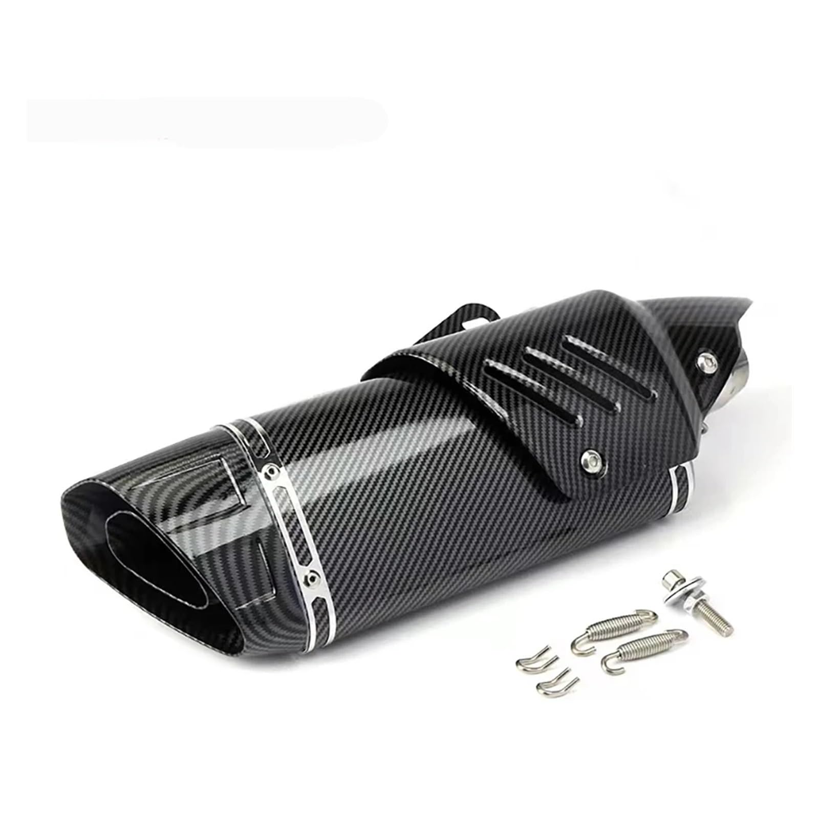 Universal Escape Moto Motocross Auspuff Motorrad Schalldämpfer Fahrrad for CBR650F CBR300 Z250 Z400 Z900 Z800 R3 R6(Type B with sticker) von SAPIIKEF