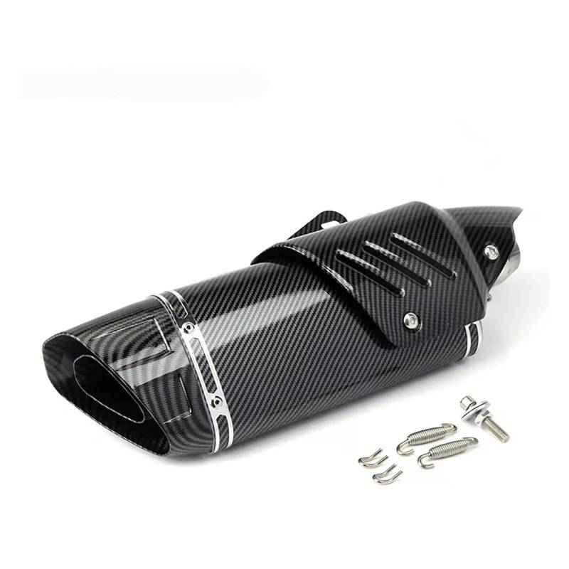 Universal Escape Moto Motocross Auspuff Motorrad Schalldämpfer Fahrrad for CBR650F CBR300 Z250 Z400 Z900 Z800 R3 R6(Type B with sticker) von SAPIIKEF