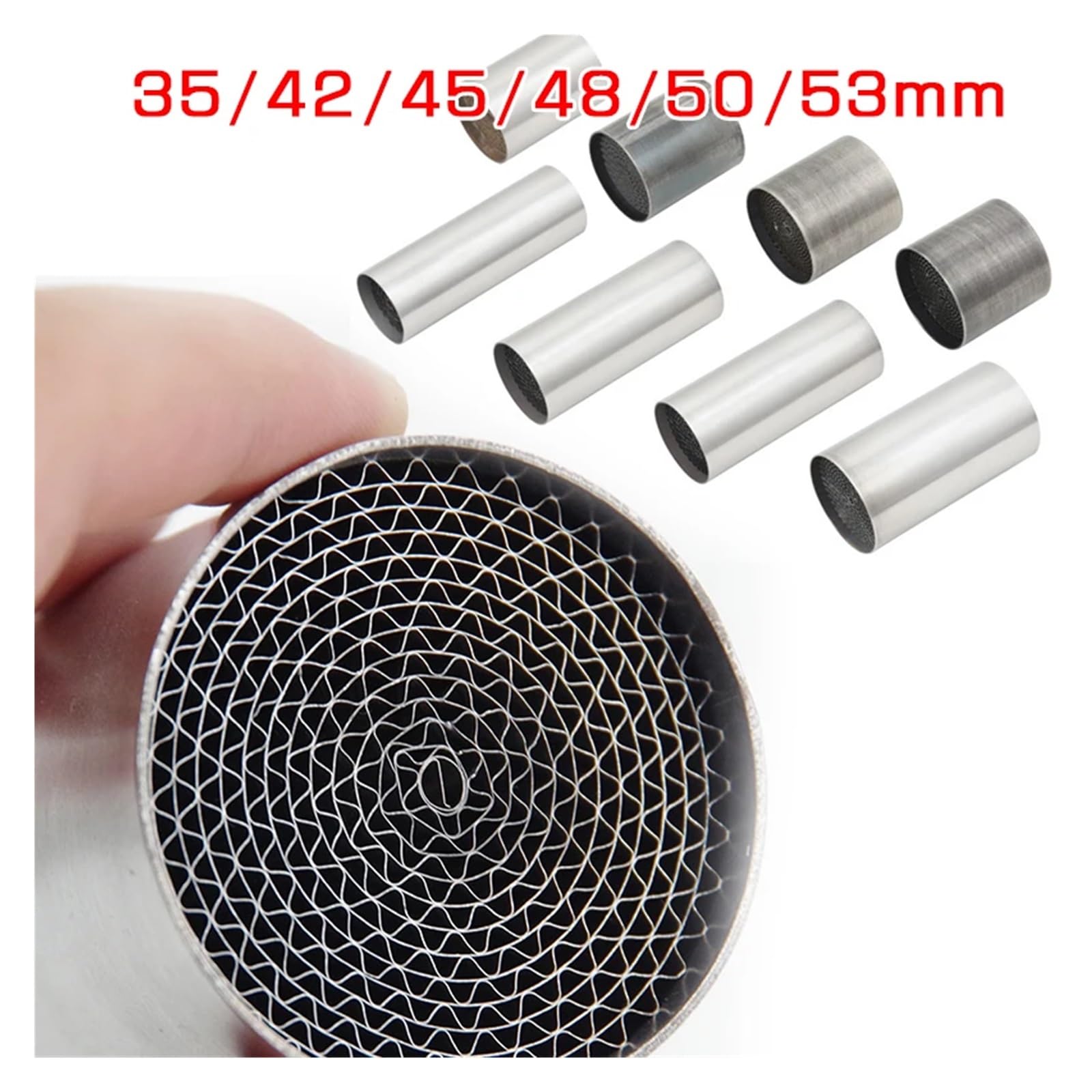 Universal Motorrad 35/42/45/48/50/53MM Vorne Mitte Ende Katalysator DB Killer for Auspuff Schalldämpfer Noise Sound(45MM) von SAPIIKEF