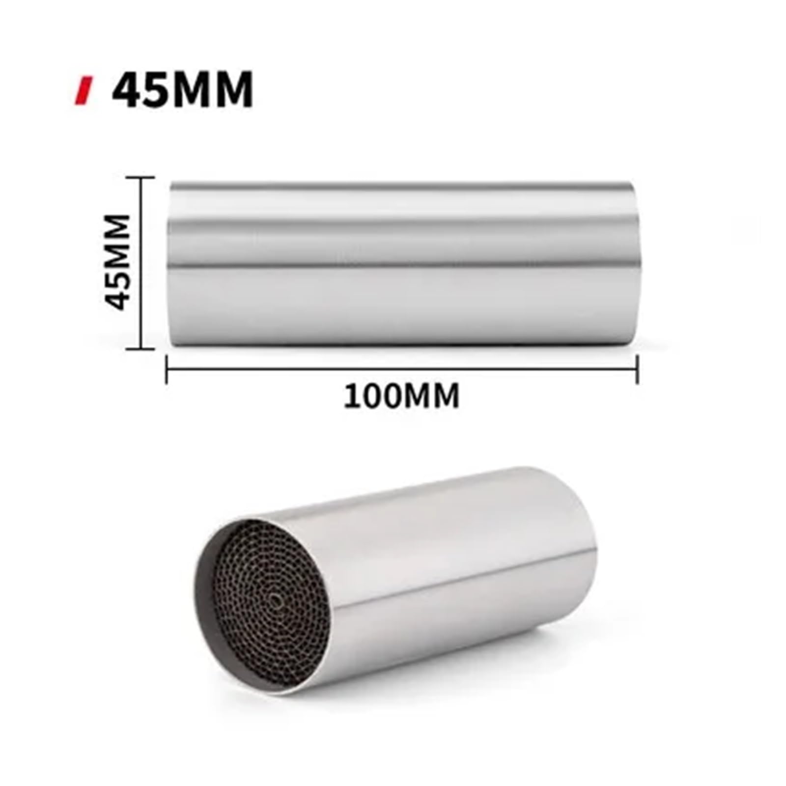 Universal Motorrad 35/42/45/48/50/53MM Vorne Mitte Ende Katalysator DB Killer for Auspuff Schalldämpfer Noise Sound(45x100mm) von SAPIIKEF