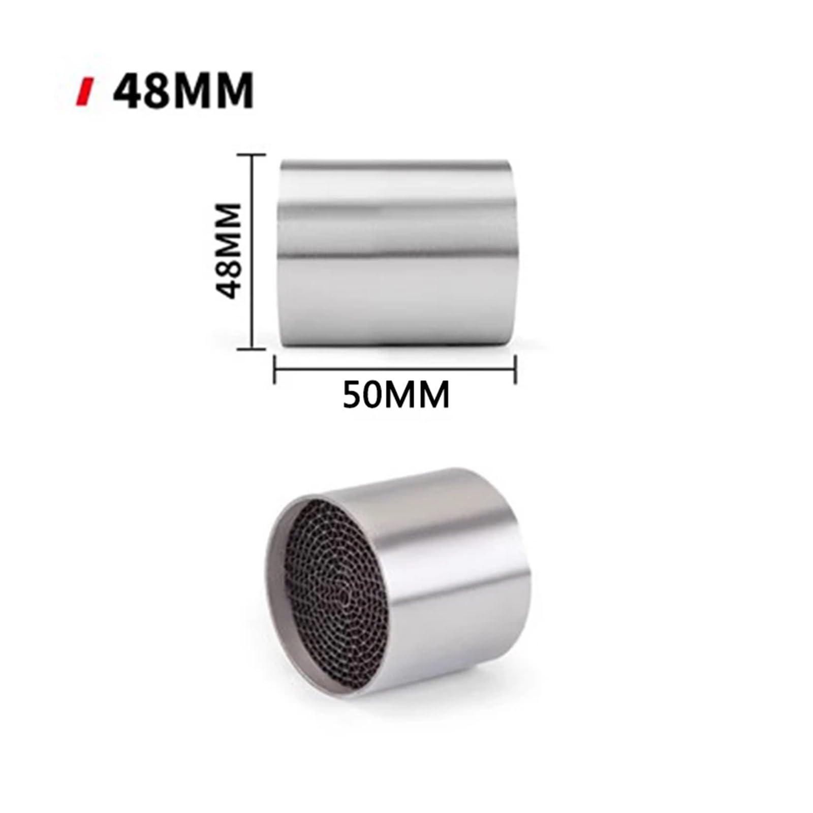Universal Motorrad 35/42/45/48/50/53MM Vorne Mitte Ende Katalysator DB Killer for Auspuff Schalldämpfer Noise Sound(48MM) von SAPIIKEF