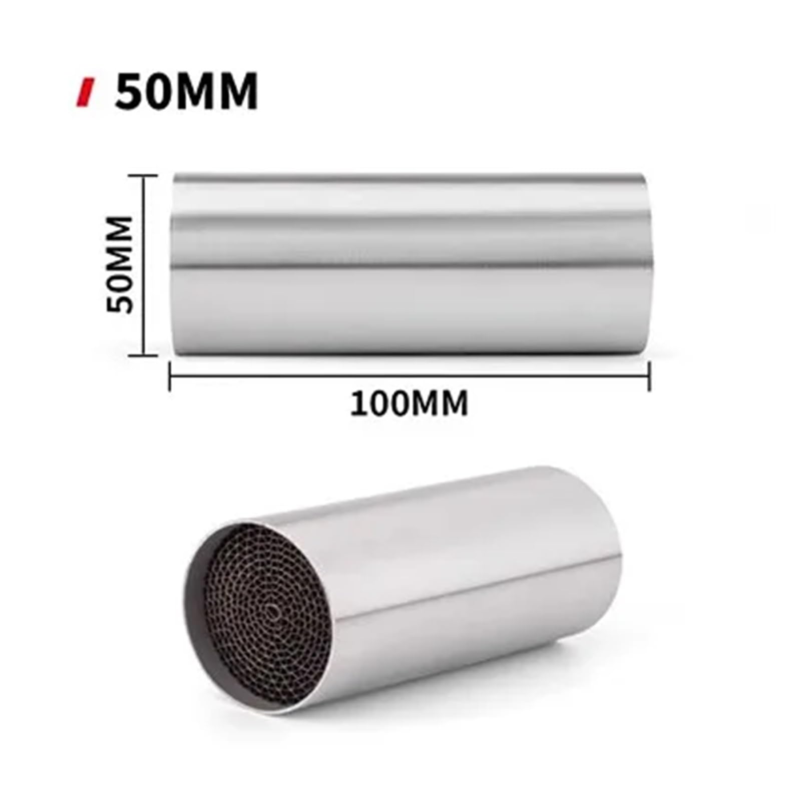 Universal Motorrad 35/42/45/48/50/53MM Vorne Mitte Ende Katalysator DB Killer for Auspuff Schalldämpfer Noise Sound(50x100mm) von SAPIIKEF