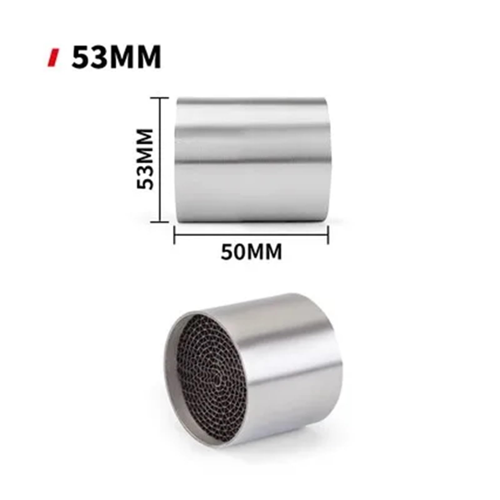 Universal Motorrad 35/42/45/48/50/53MM Vorne Mitte Ende Katalysator DB Killer for Auspuff Schalldämpfer Noise Sound(53MM) von SAPIIKEF