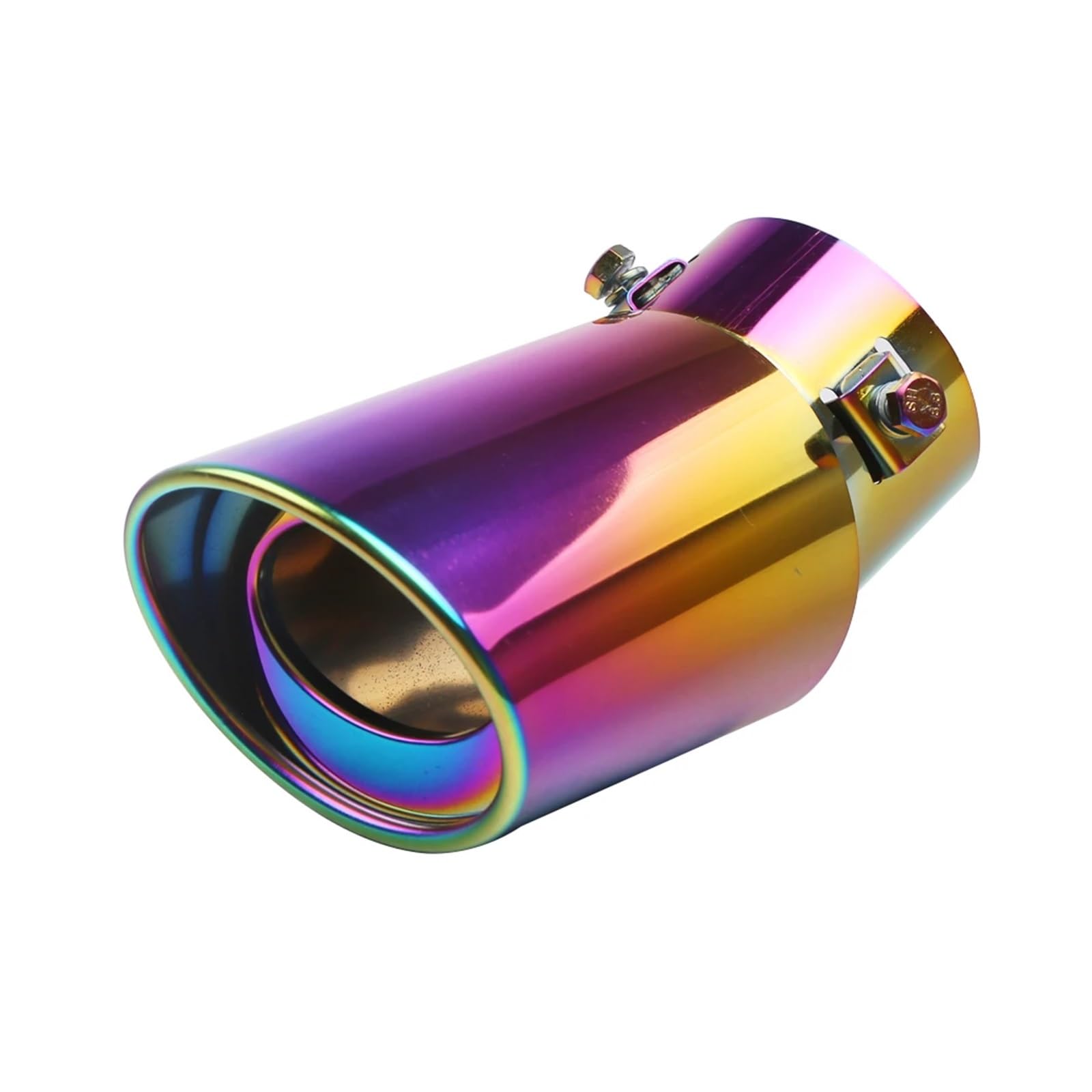 Verstellbare Auspuffspitze aus Edelstahl, 2,5"-3,3" Universal-Auto-Endrohr for Auspuffmodifikation und -dekoration(Multicolor Bending) von SAPIIKEF