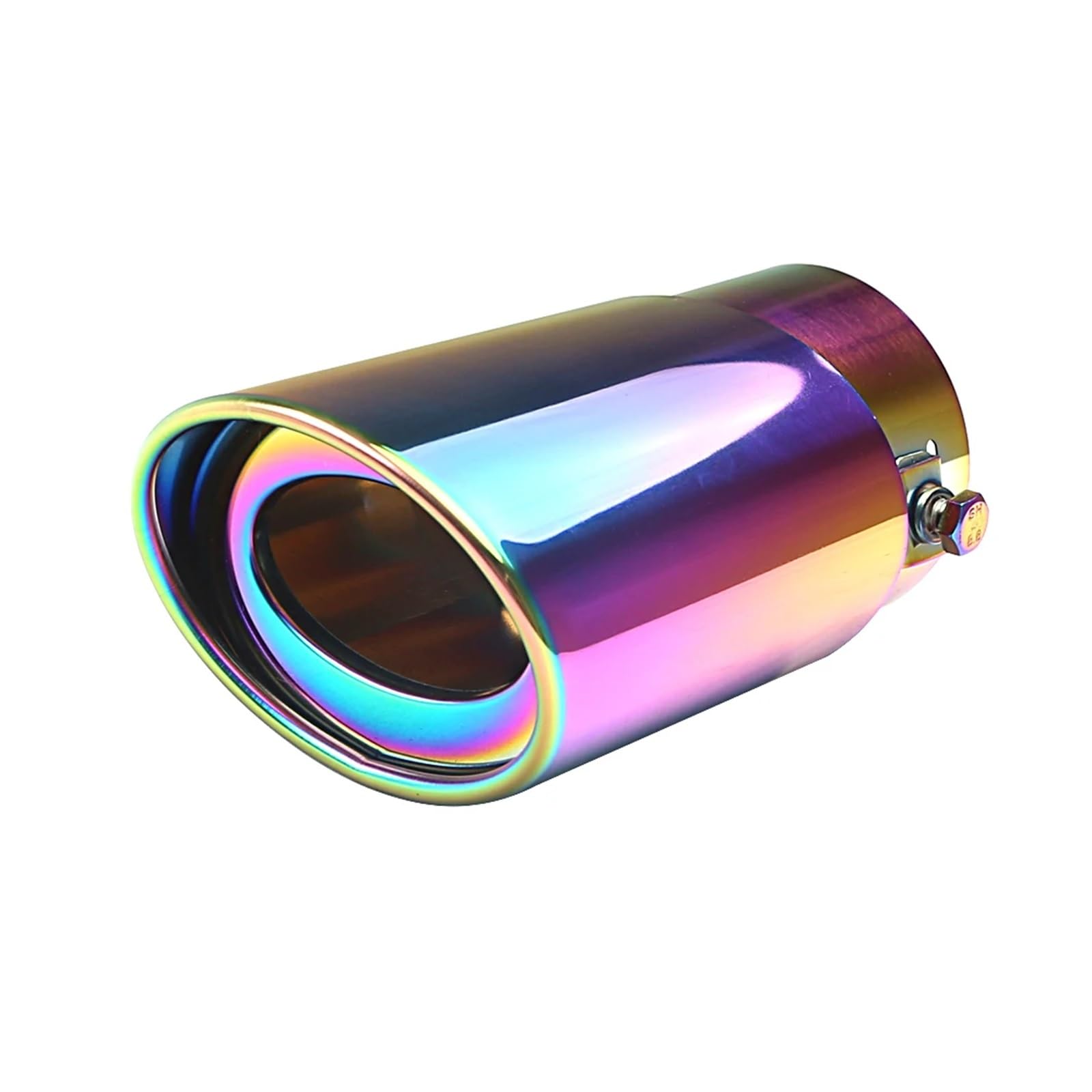 Verstellbare Auspuffspitze aus Edelstahl, 2,5"-3,3" Universal-Auto-Endrohr for Auspuffmodifikation und -dekoration(Multicolor Straight) von SAPIIKEF