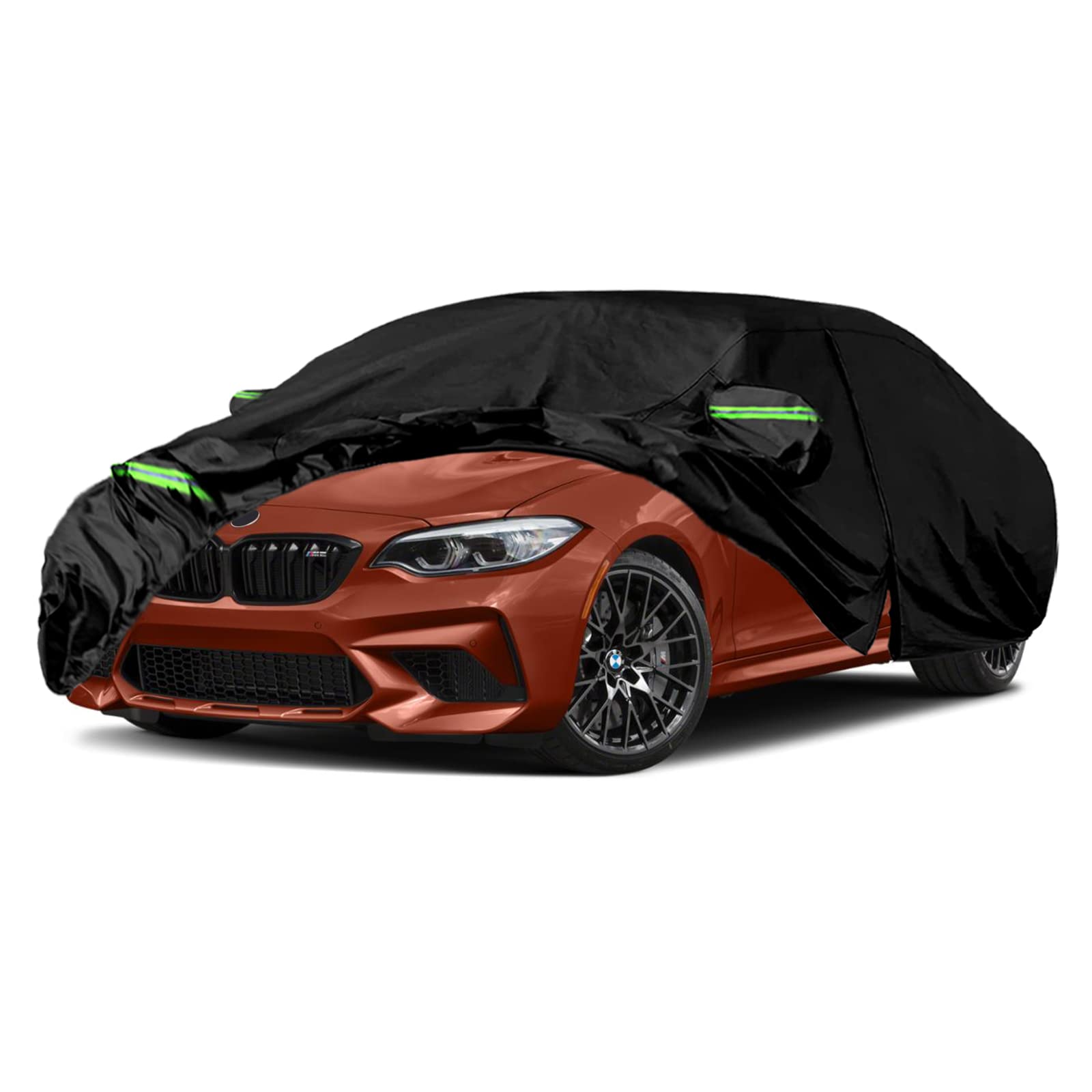 wasserdichte Autoabdeckung Ersatz für BMW M2 2 Serie 2014-2022 (F22/F23 G42 F87 218i 220i 230i 228i 235i 240i), 210T Passgenaue Protektor mit Nachtreflexstreifen für Schnee, Regen, Staubschutz von SAPUBK