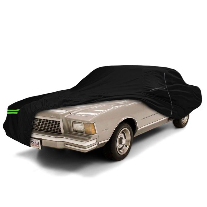 wasserdichte Autoabdeckung Ersatz für Chevy Monte Carlo LS/SS 1978-1988, 210T Allwetter-Oldtimer-Autoabdeckungen mit Reißverschluss-Tür & Schloss für Schnee und Regenschutz von SAPUBK