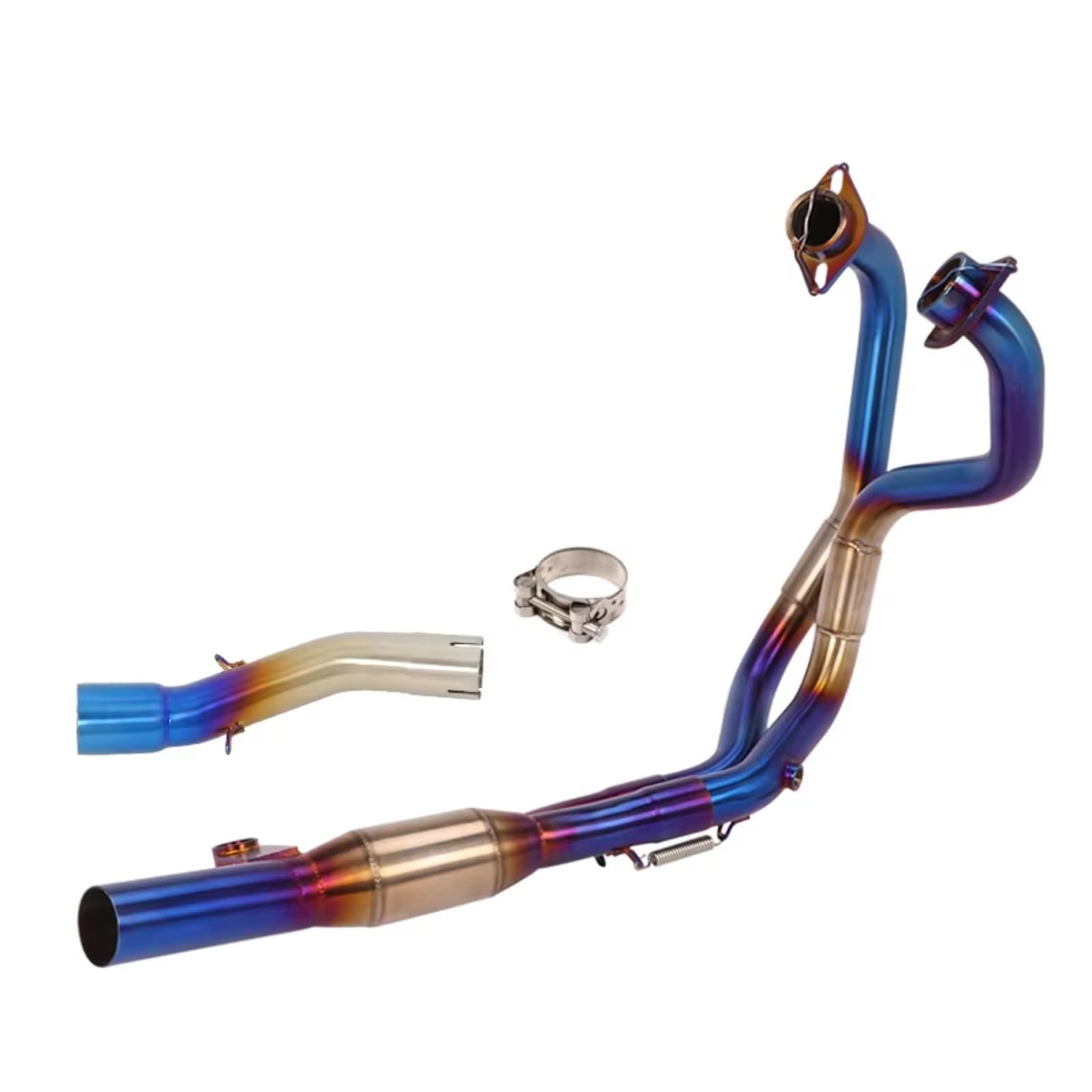 Motorrad Slip-On Auspuff Kompatibel Mit Suzuki Für GSX250R Für DL250 2016 - 2022 Motorrad-Front-Link-Rohrauspuff Modifizieren Sie Moto Für Escape Für Connect 50,8 MM Schalldämpfer(Multi-colored) von SAQIYEU