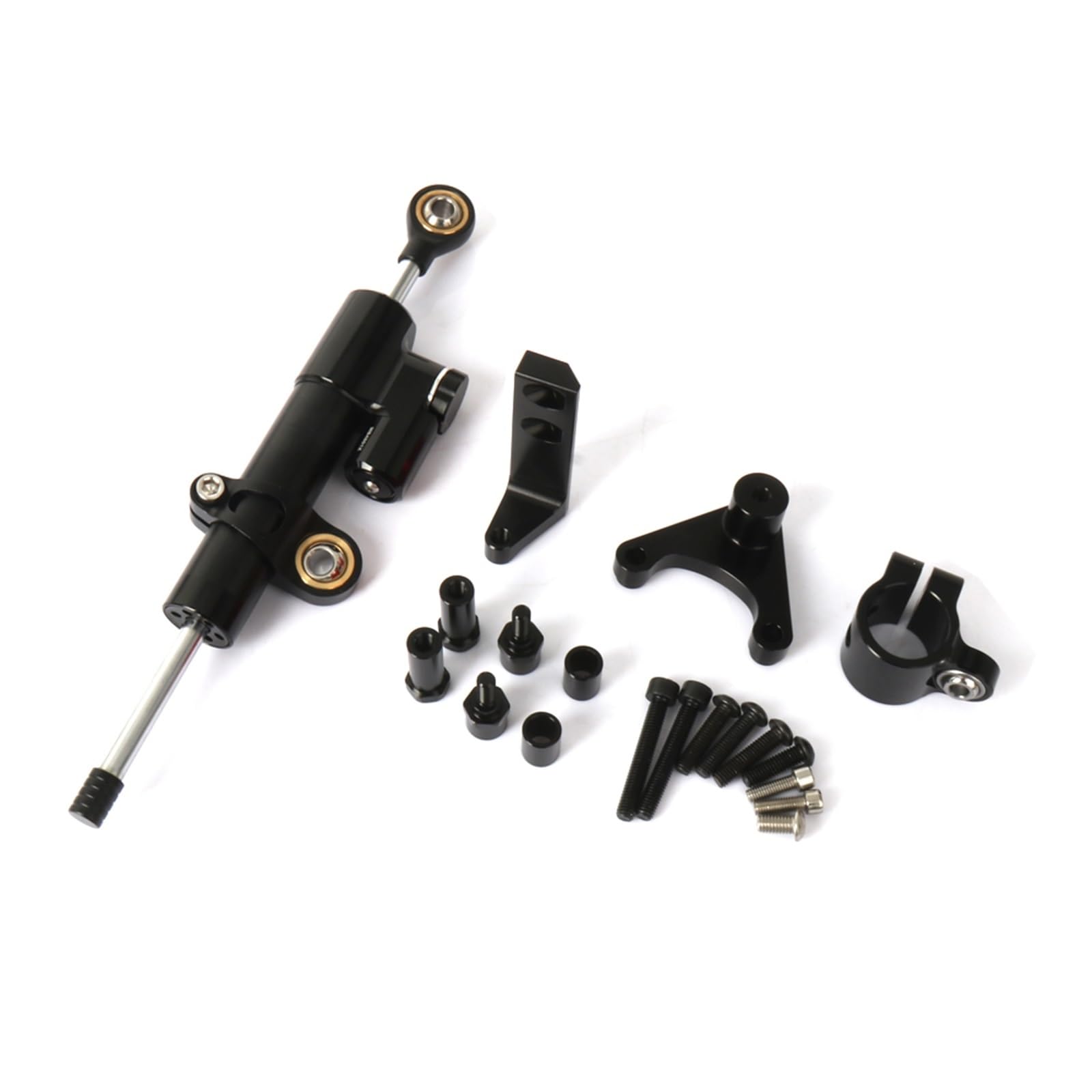 SAQIYEU Einstellbare Lenkungsdämpfer Kompatibel Mit Ducati Für Hypermotard 950 SP Motorrad-Lenkungsdämpfer, Der Moto-Lenkungsdämpfer, Stoßdämpfer, Motorrad-Absorber-Stabilisator(Black,F) von SAQIYEU