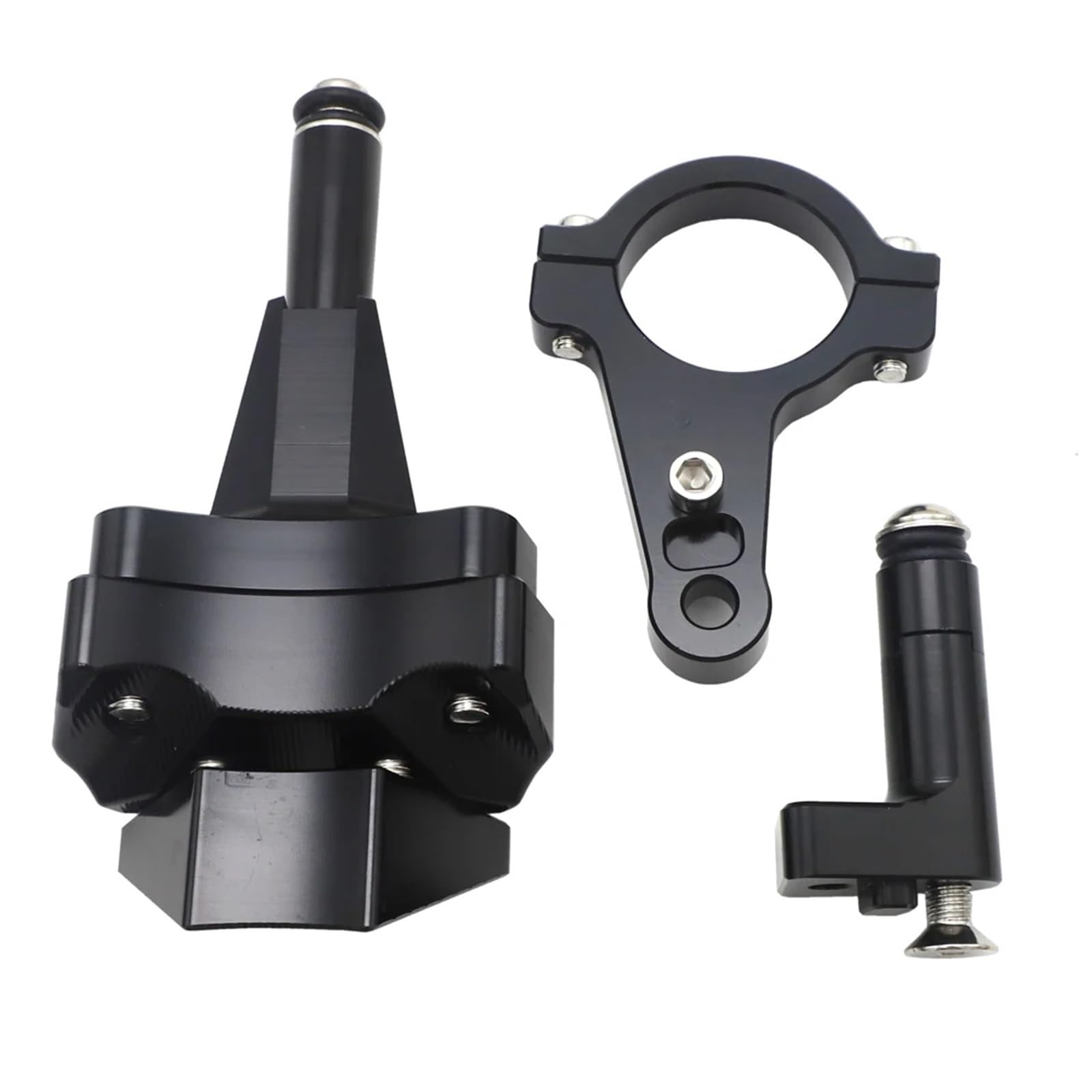SAQIYEU Einstellbare Lenkungsdämpfer Kompatibel Mit Für Ninja 400 2018 2019 Motorrad-Lenkungsdämpferhalterung Stabilisator Stabilisatorsteuerung Moto Lenkungsdämpfer Stoßdämpfer(Black,A) von SAQIYEU