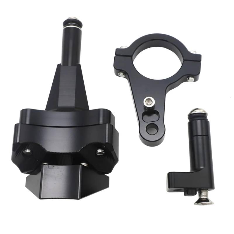 SAQIYEU Einstellbare Lenkungsdämpfer Kompatibel Mit Für Ninja 400 2018 2019 Motorrad-Lenkungsdämpferhalterung Stabilisator Stabilisatorsteuerung Moto Lenkungsdämpfer Stoßdämpfer(Black,A) von SAQIYEU