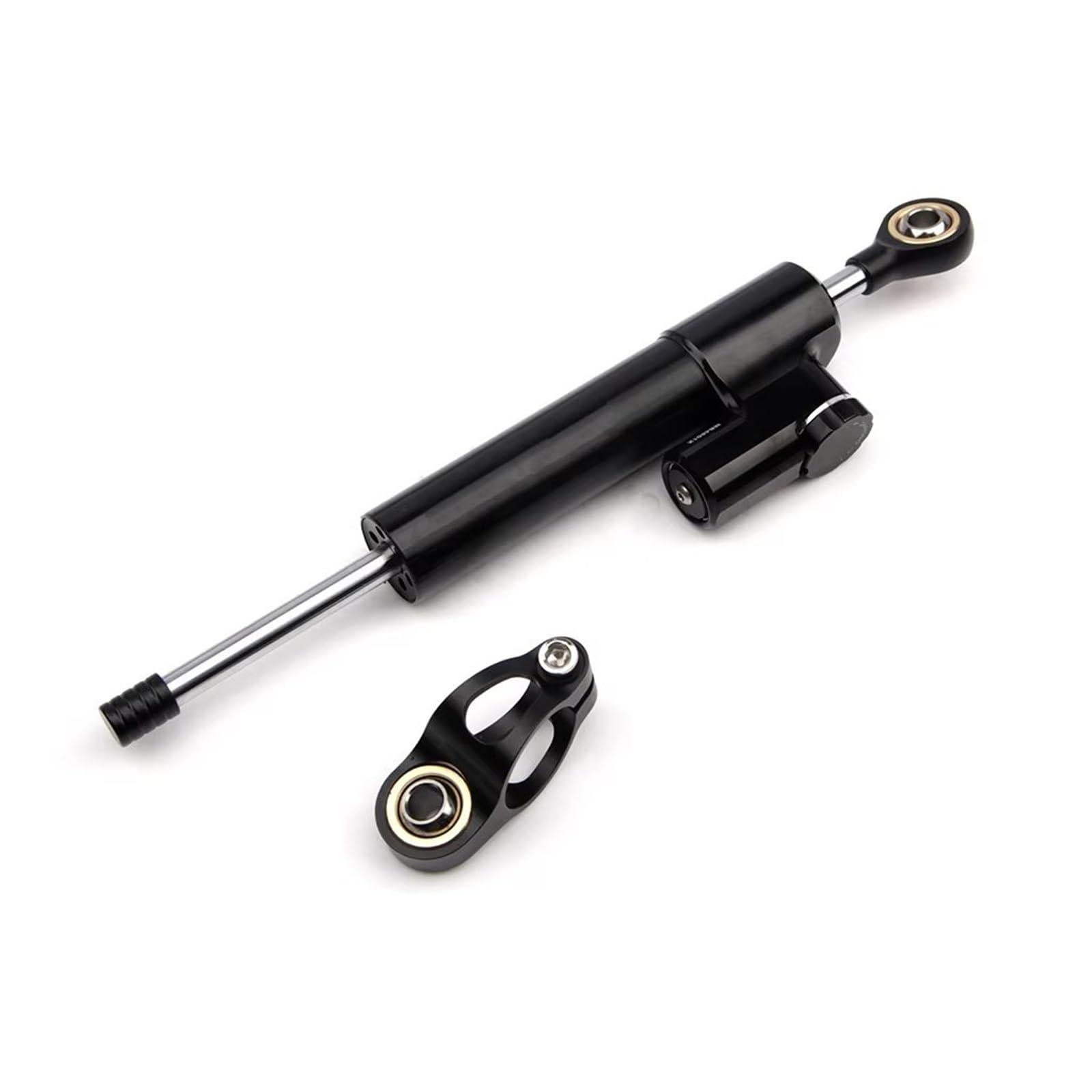 SAQIYEU Einstellbare Lenkungsdämpfer Kompatibel Mit Pcx160 Moto Lenkungsdämpfer Stoßdämpfer Motorradzubehör Dämpferhalterung Motorrad 256mm Lenkungsdämpfer(Black) von SAQIYEU