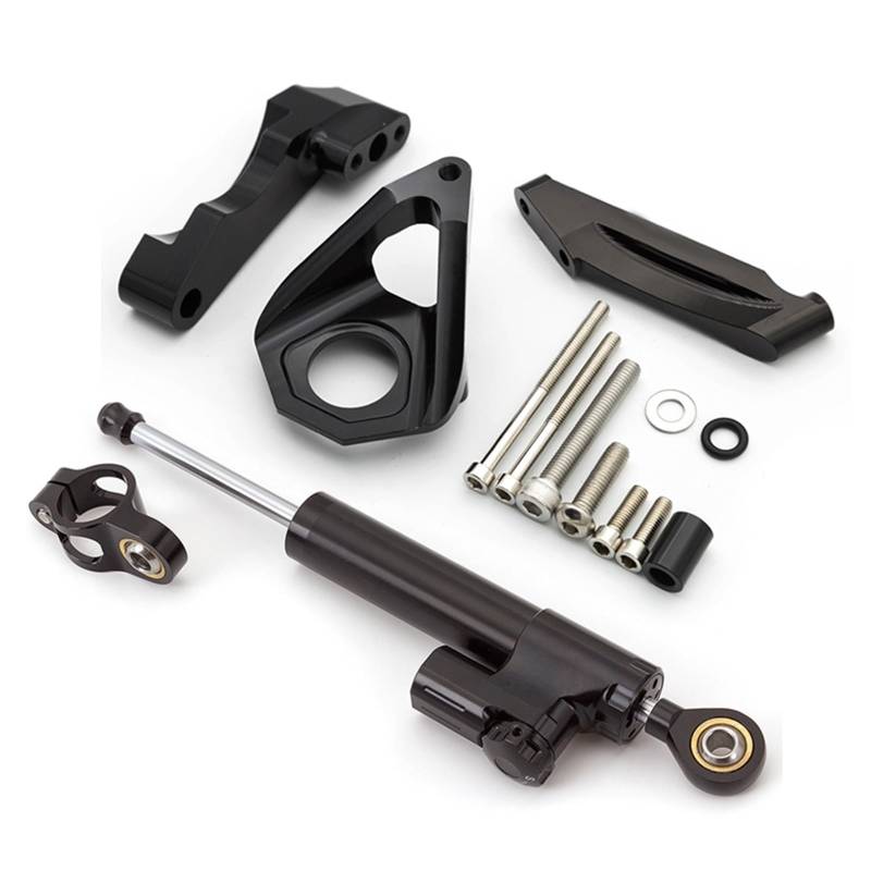 SAQIYEU Einstellbare Lenkungsdämpfer Kompatibel Mit Suzuki Für GSXR600 Für GSXR750 2001-2005 Motorrad-Lenkungsdämpfer-Dämpferhalterung Montagesatz Moto Lenkungsdämpfer-Stoßdämpfer von SAQIYEU