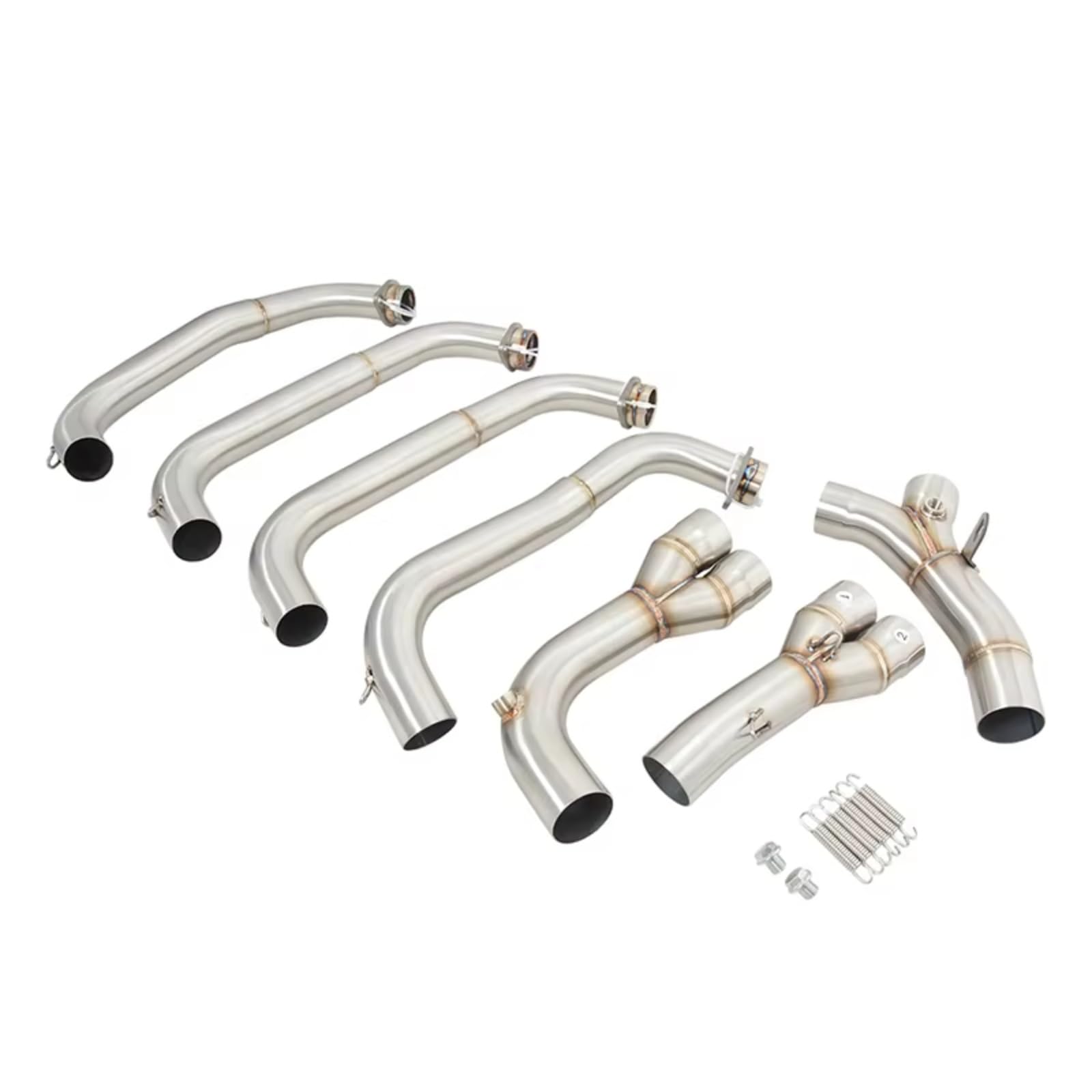 SAQIYEU Motorrad Slip-On Auspuff Für CB1000R 2019 2020 2021 2022 2023 Motorrad-Vollauspuff Für Escape Moto Front Link Pipe Für Connect Muffler Motorrad-Auspuffrohr-Endrohr von SAQIYEU