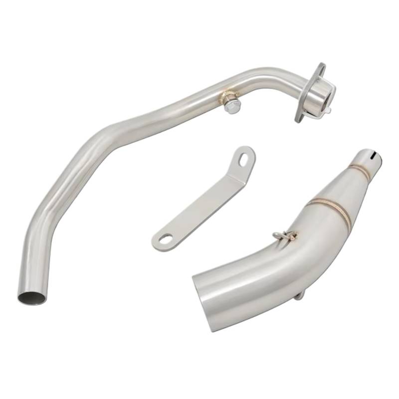 SAQIYEU Motorrad Slip-On Auspuff Für CB150R 2017 2018 2019 2020 2021 2022 Motorradauspuff Für Escape Schalldämpfer Modifiziertes Vorderes Mittelverbindungsrohr Motorrad Auspuffrohradapter von SAQIYEU
